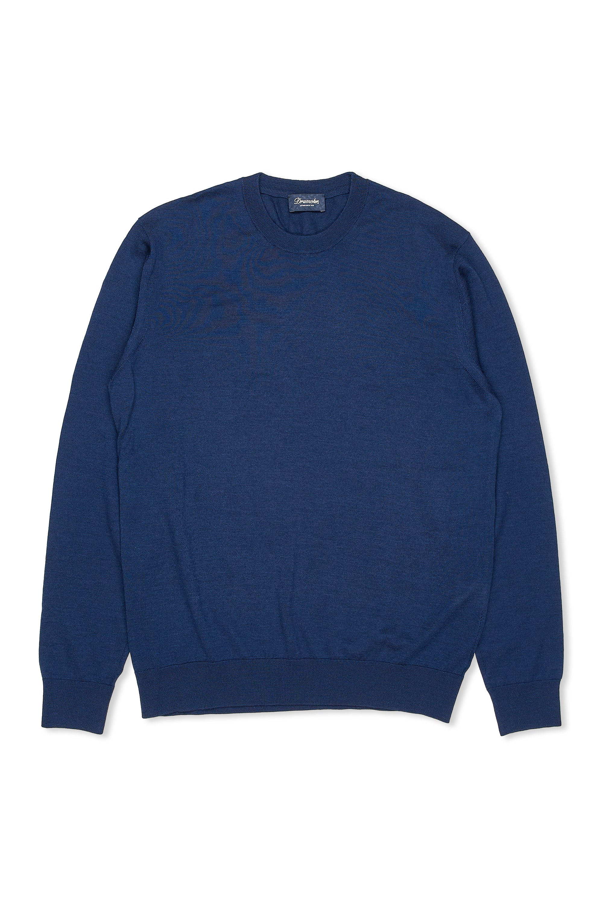 Drumohr Navy Dalmine Wool/Silk/Cashmere Crewneck Sweater *sample*