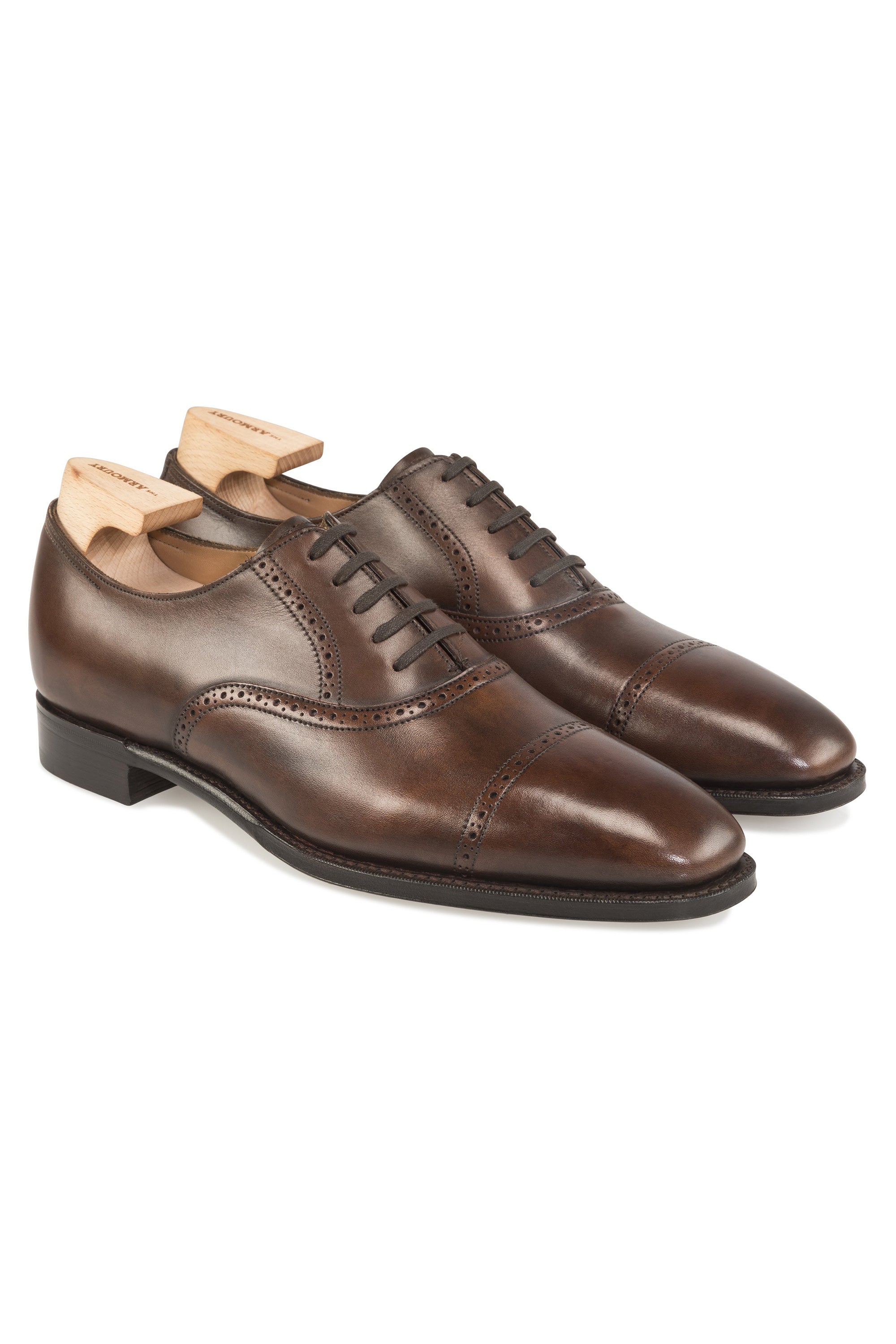The Armoury Hajime Wyndham Brown Calf Self-Brogue Oxfords *factory seconds*
