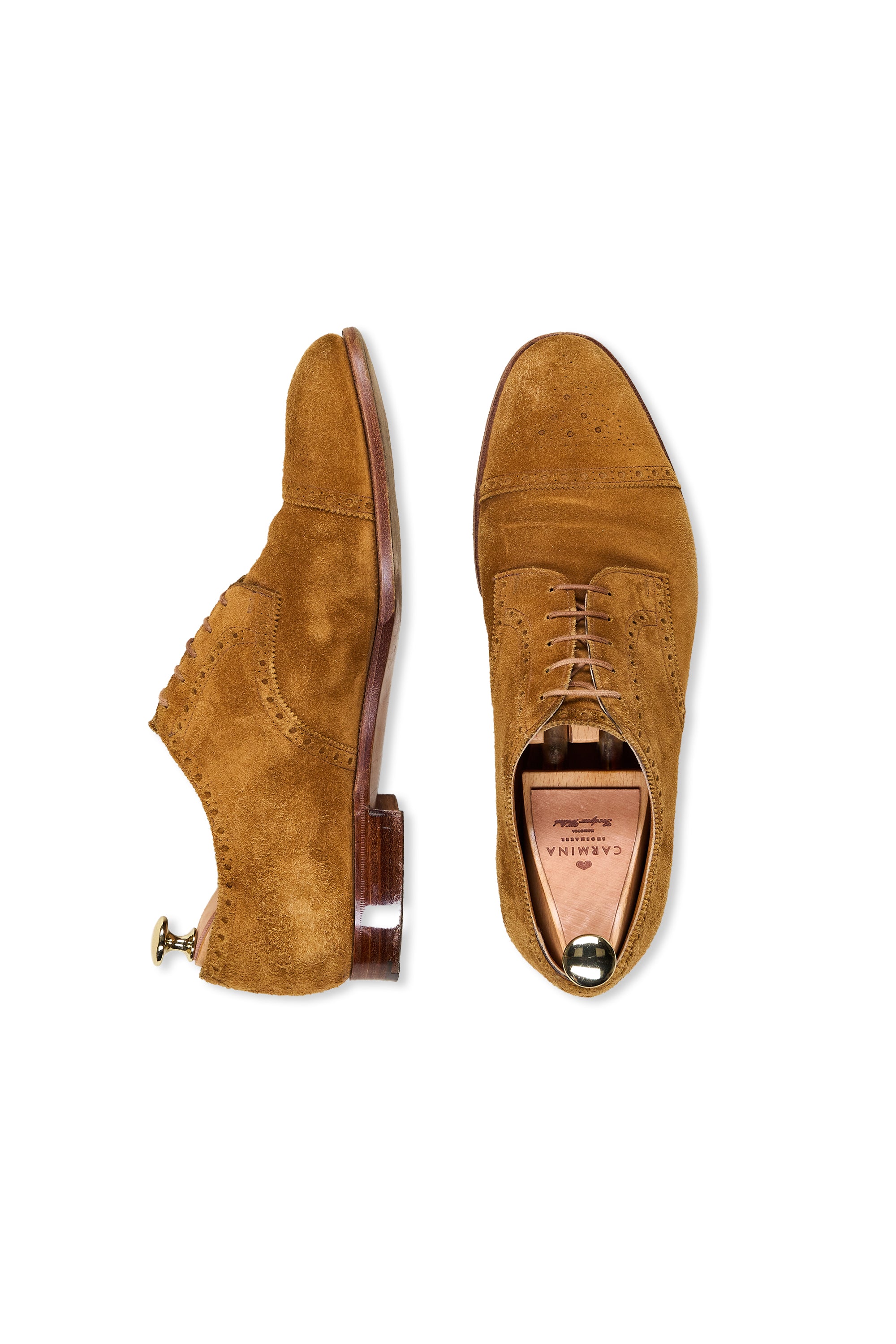 Edward Green Cardiff Nutmeg Suede Derby Shoes