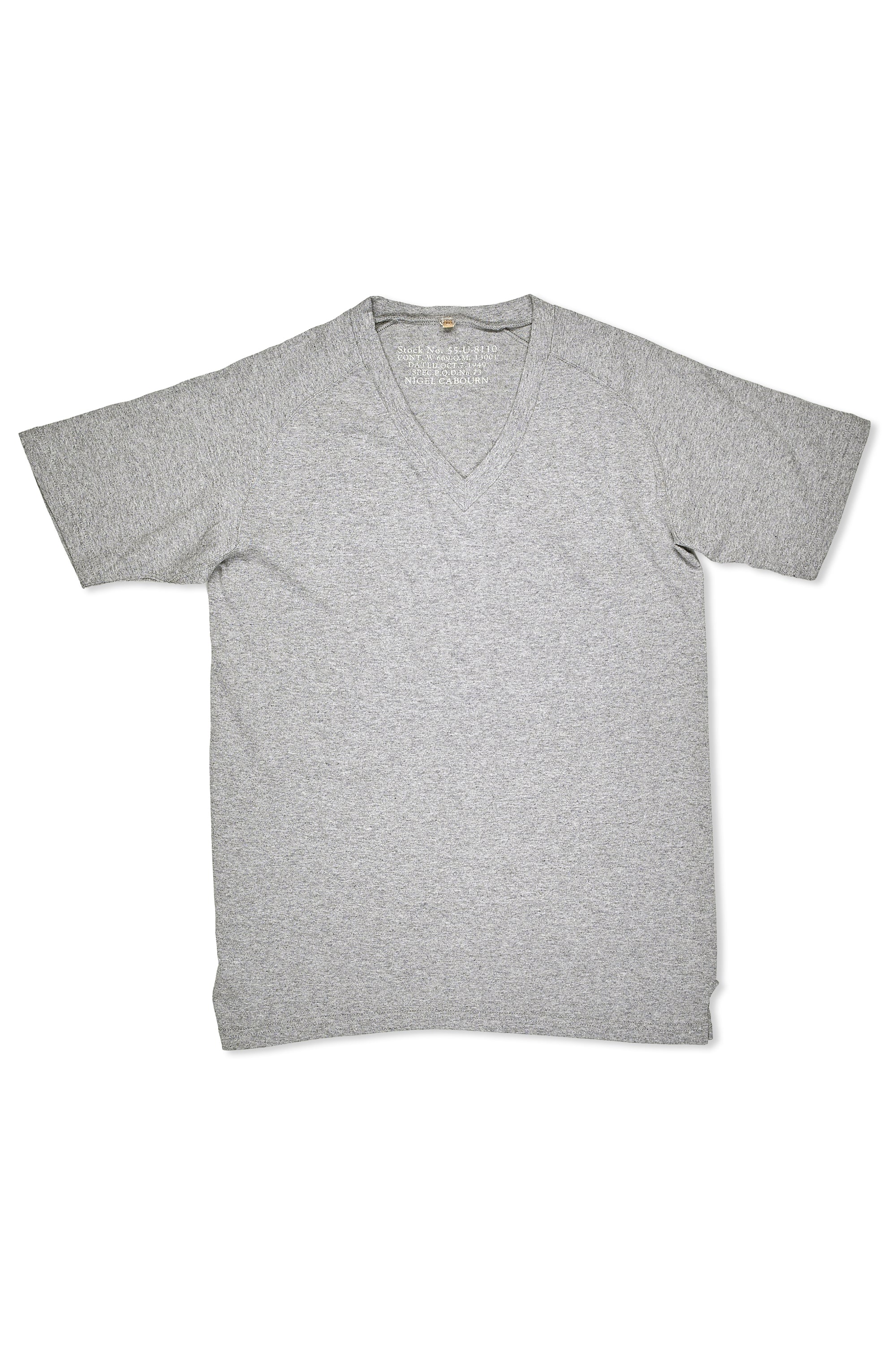 Nigel Cabourn Ladies V-Neck Grey T-Shirt