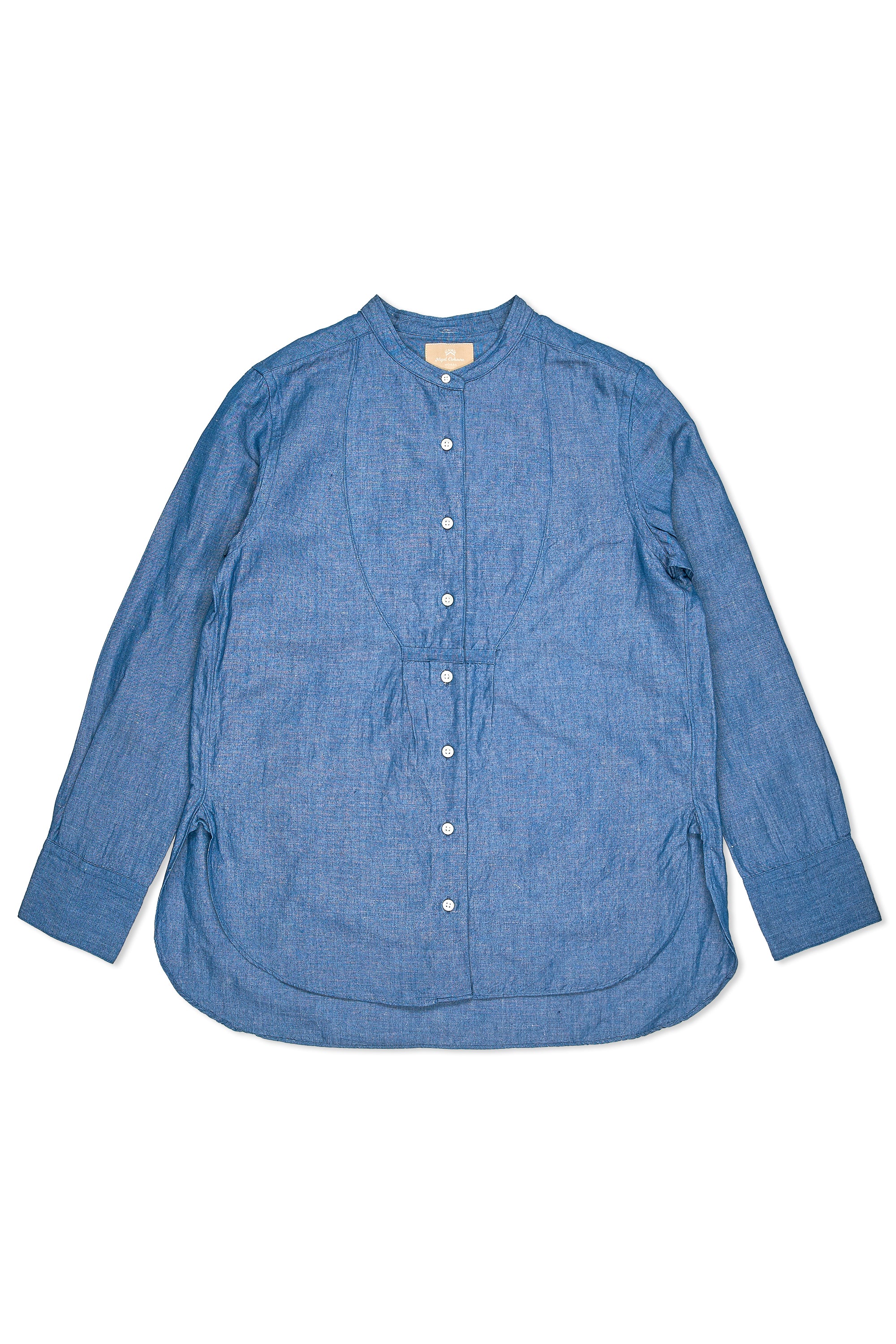 Nigel Cabourn Ladies Blue Dungaree Classic Dress Shirt