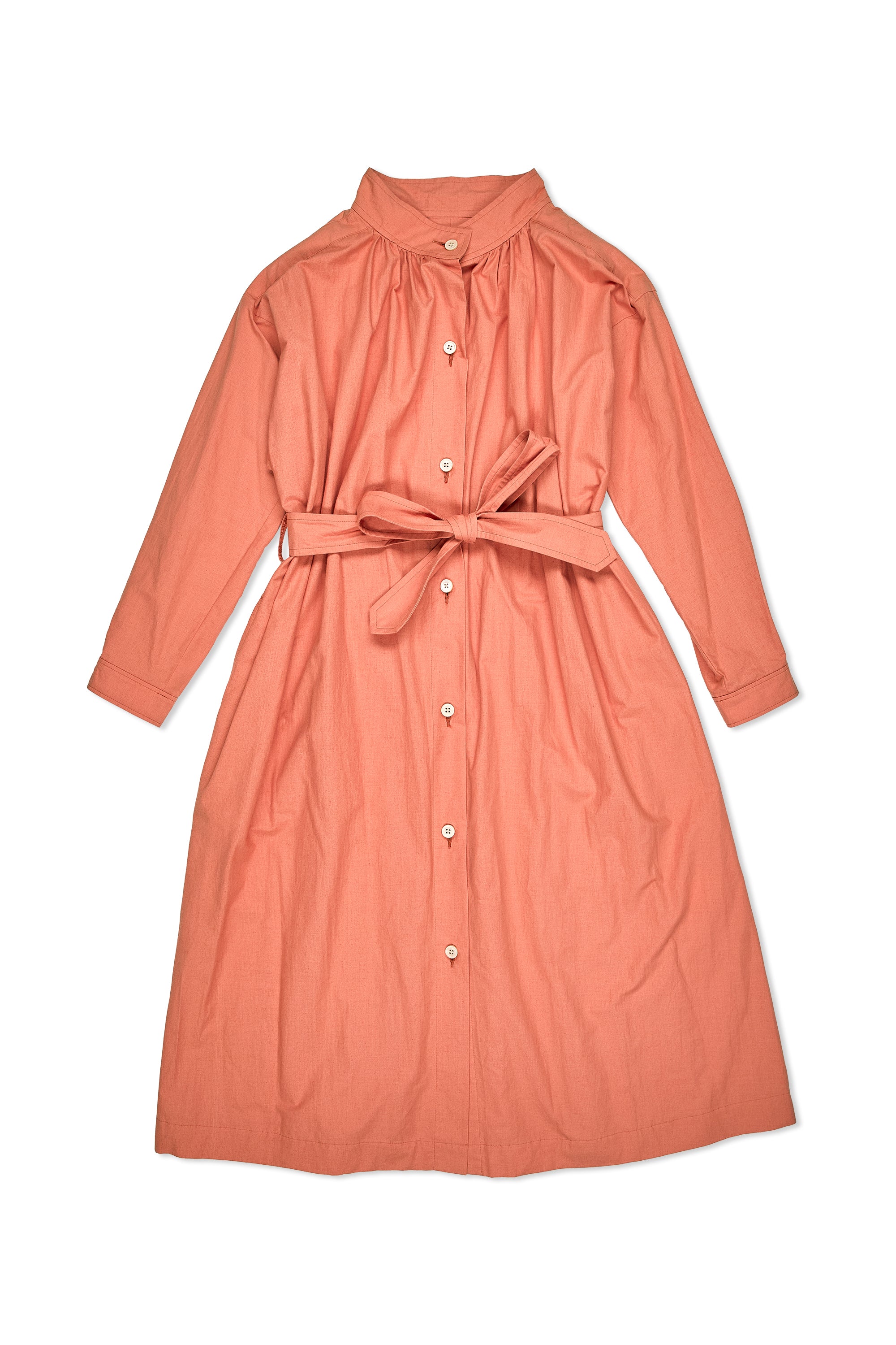 Nigel Cabourn Ladies Orange Cotton Linen Farmer Dress
