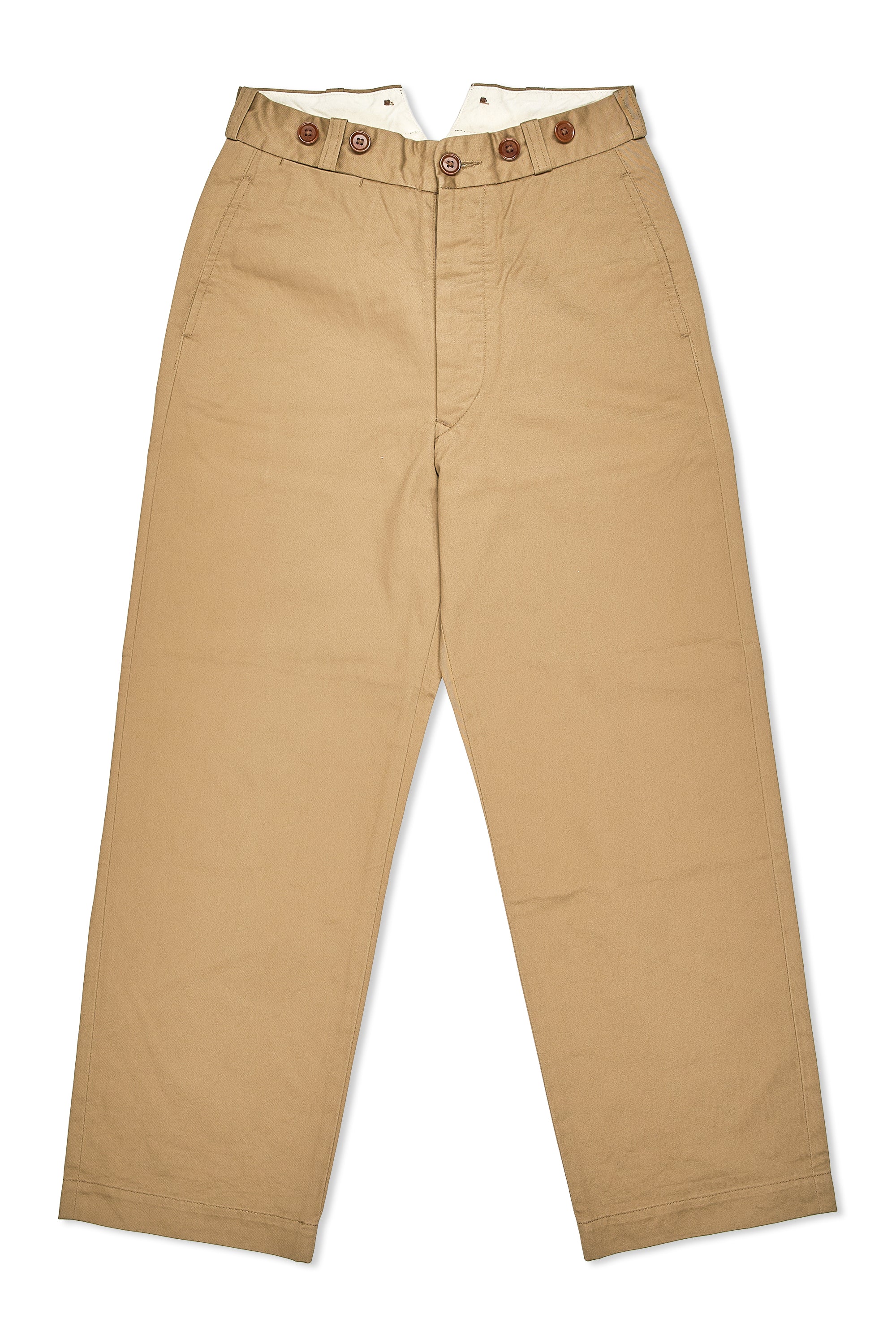 Nigel Cabourn Ladies Beige Classic Basic Chinos