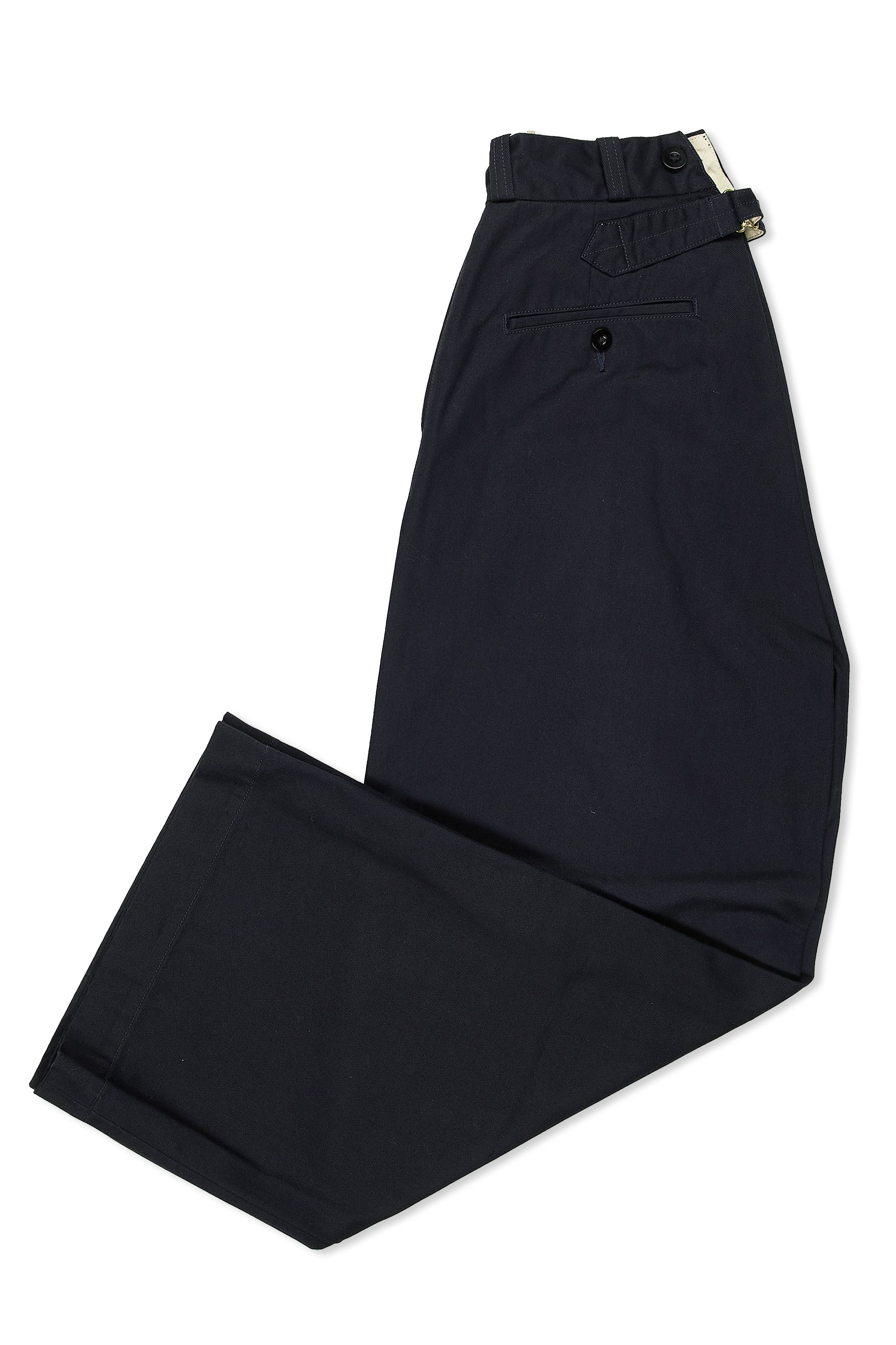 Nigel Cabourn Ladies Navy Classic Wide Chino Pants