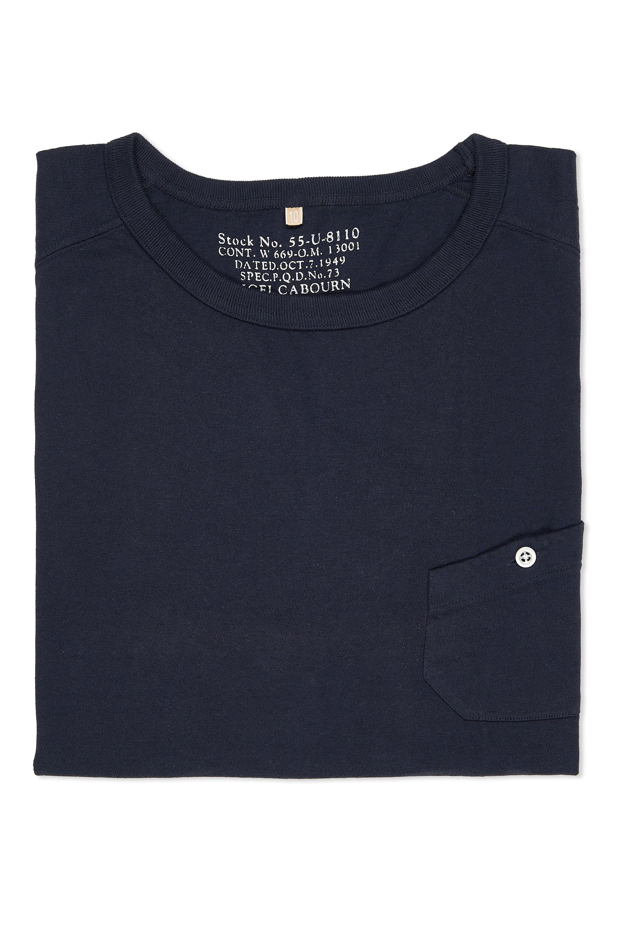 Nigel Cabourn Ladies Navy Classic Freedom Sleeve Big T-Shirt