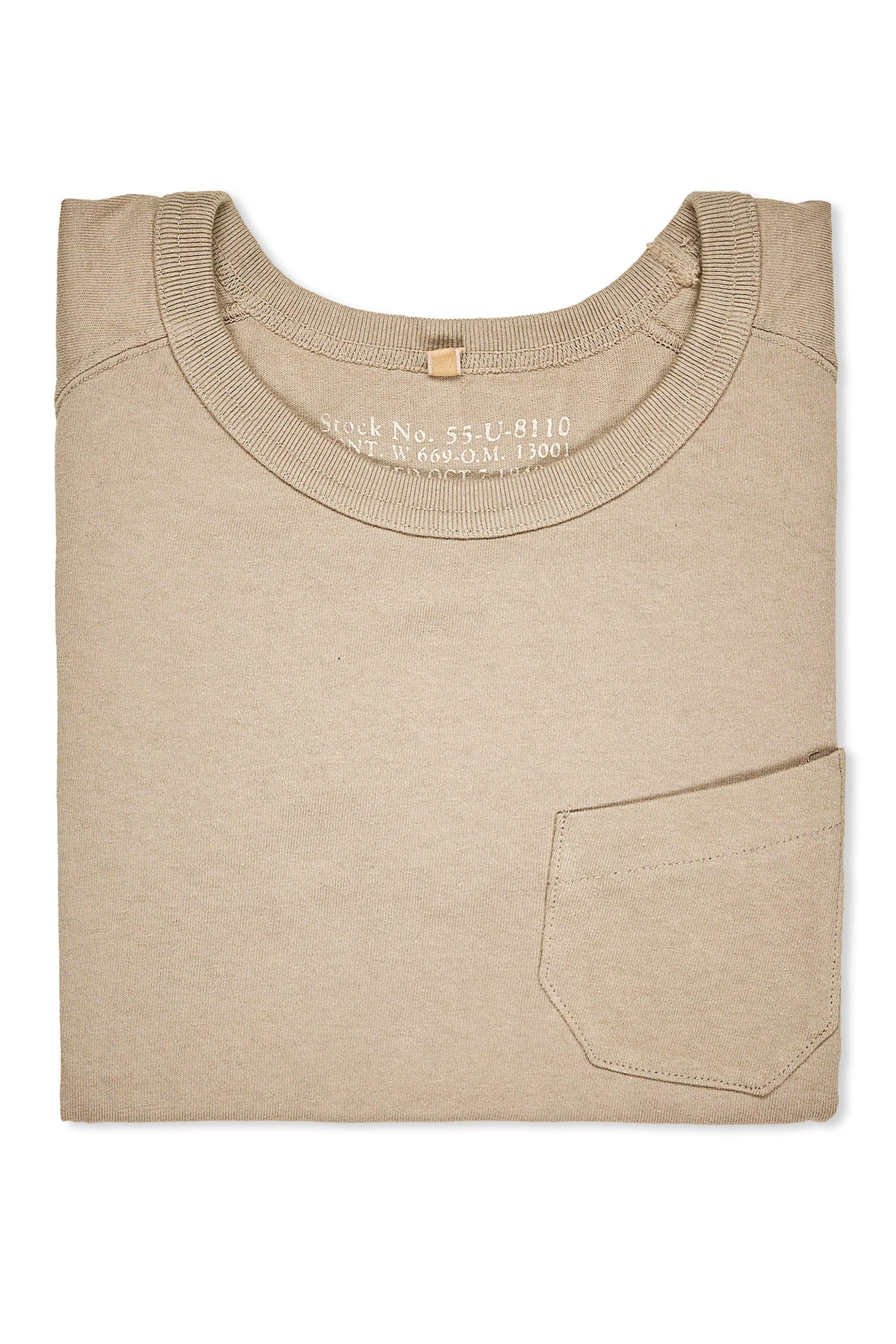 Nigel Cabourn Ladies Greige New Basic Pocket T-Shirt