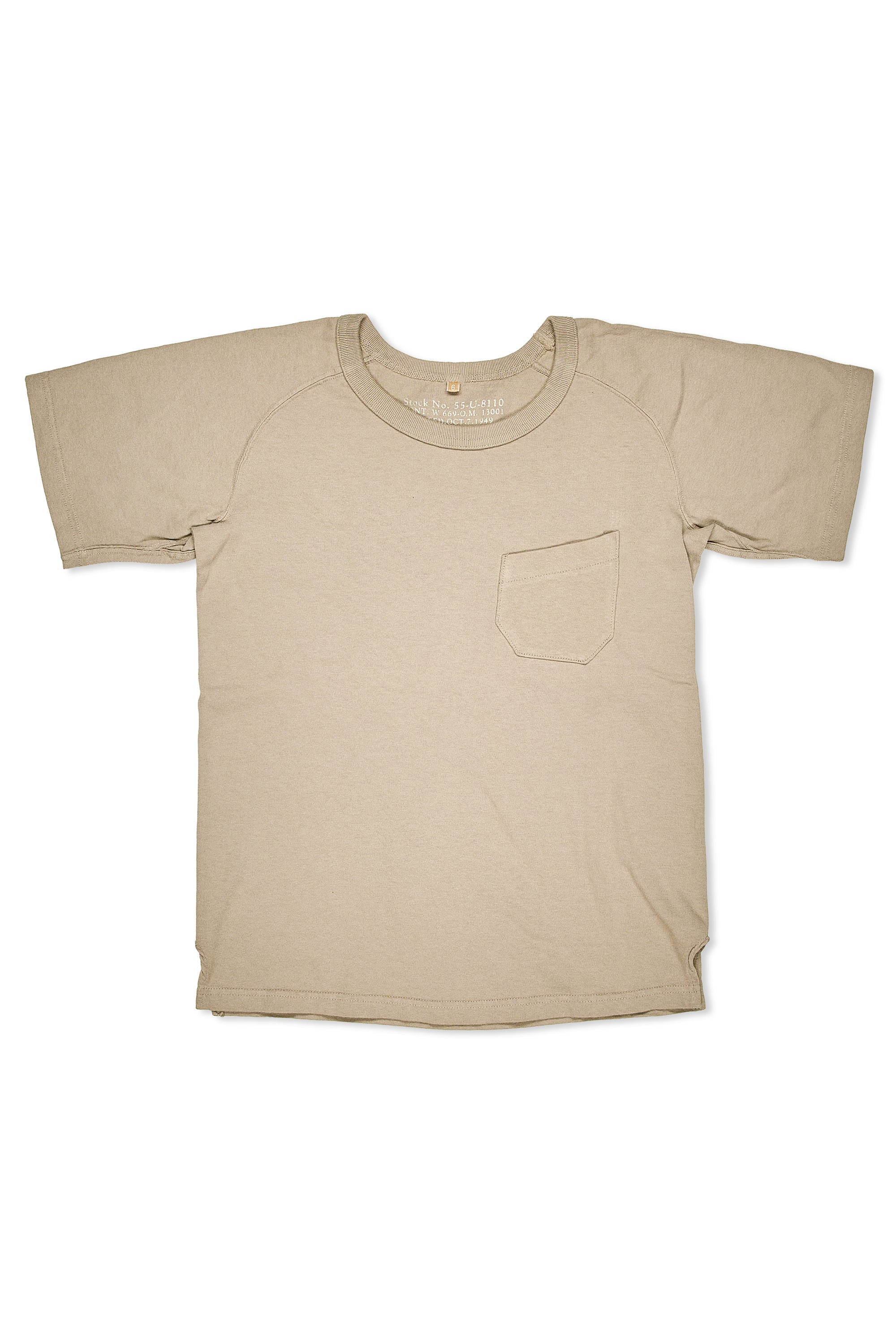 Nigel Cabourn Ladies Greige New Basic Pocket T-Shirt