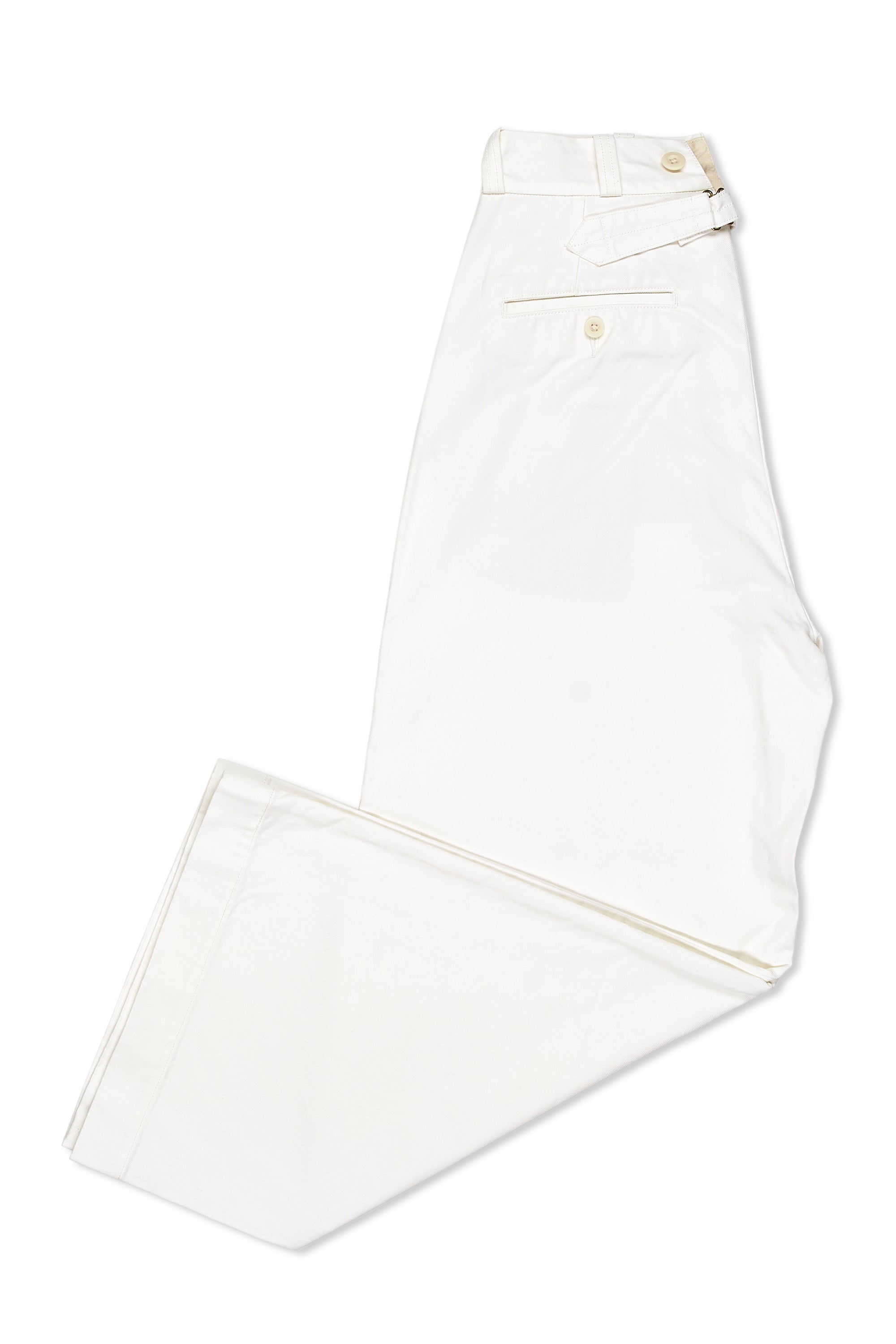 Nigel Cabourn Ladies Off White Classic Wide Chino Pants