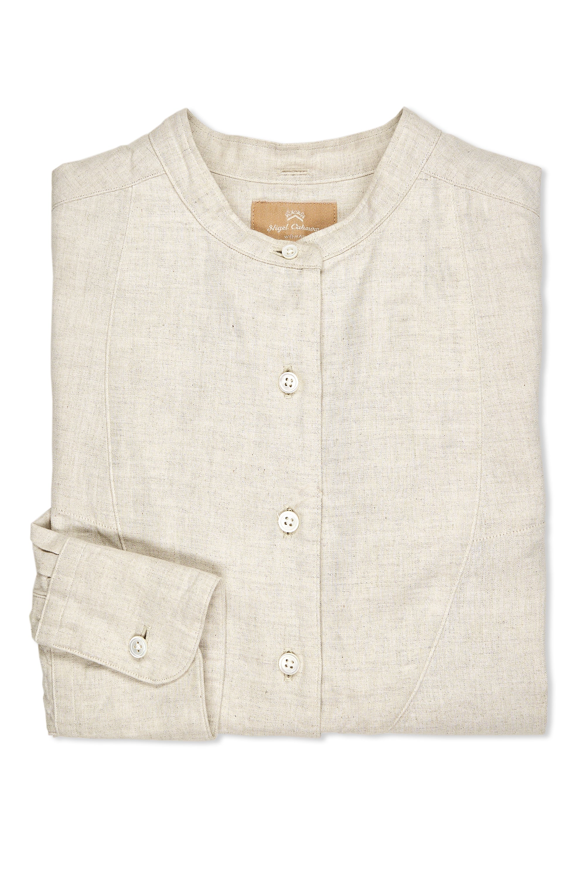 Nigel Cabourn Ladies Ivory Dungaree Classic Dress Shirt