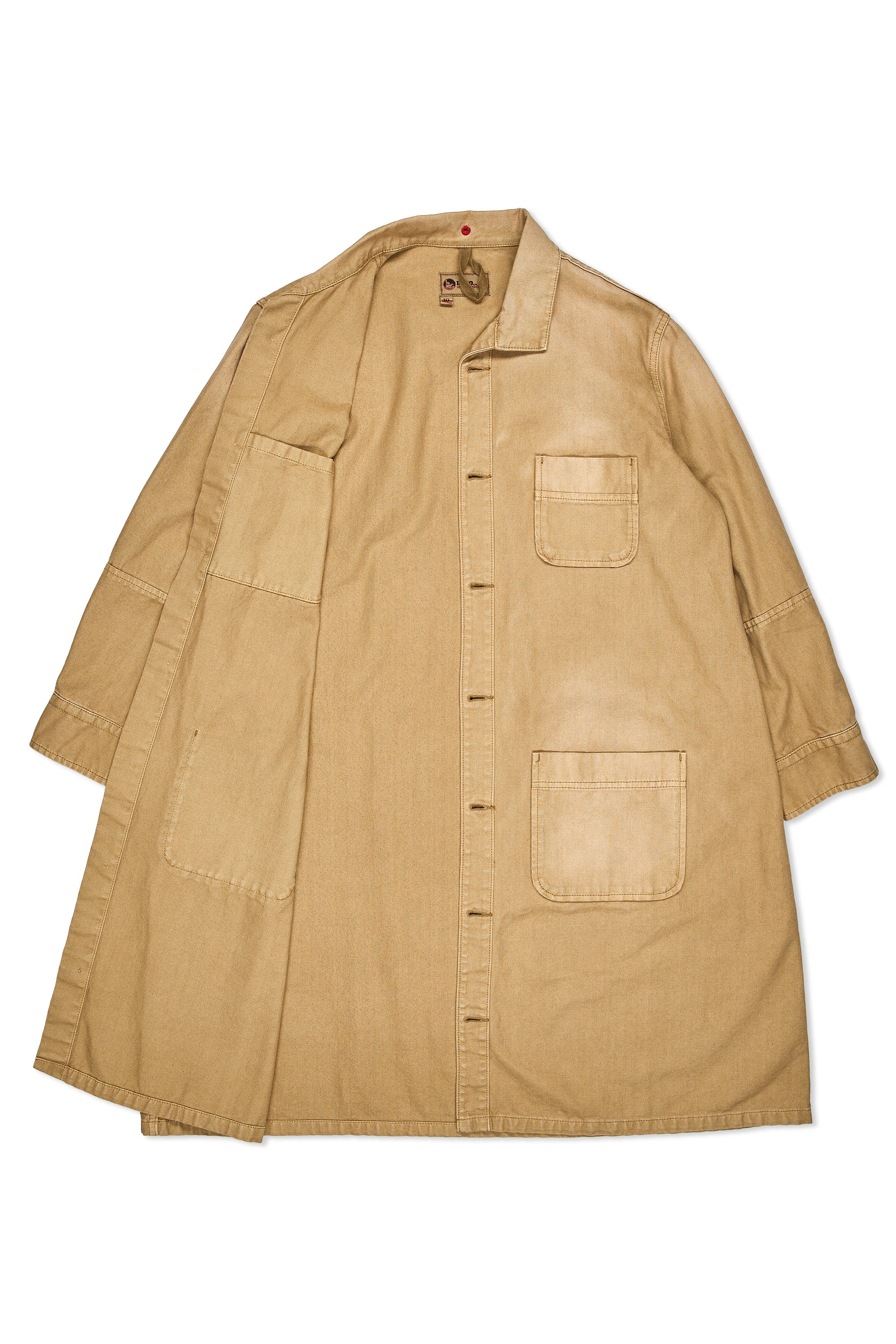 Nigel Cabourn Ladies D-50 Beige Canvas Long Jacket