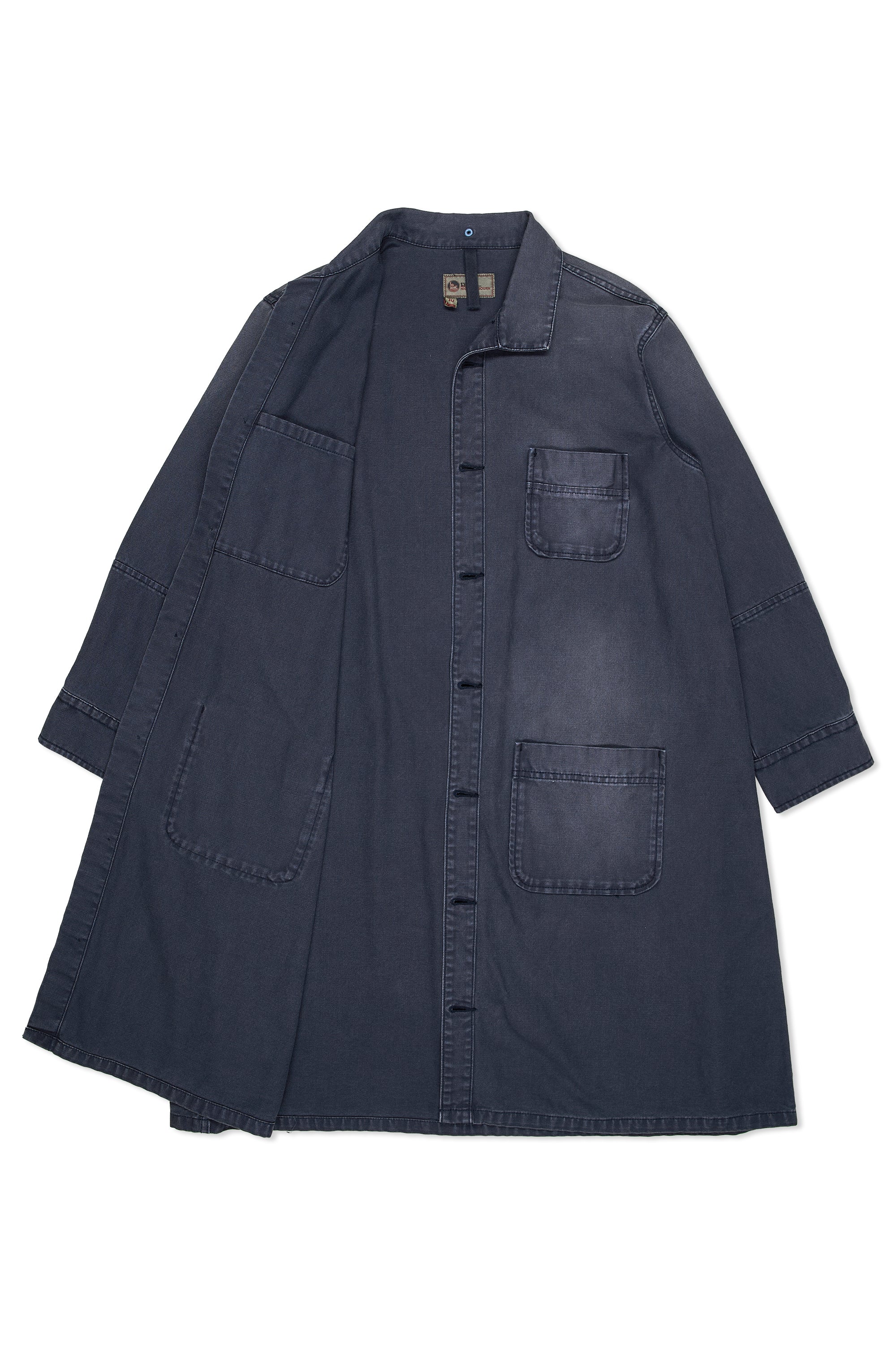 Nigel Cabourn Ladies D-50 Dark Navy Canvas Long Jacket