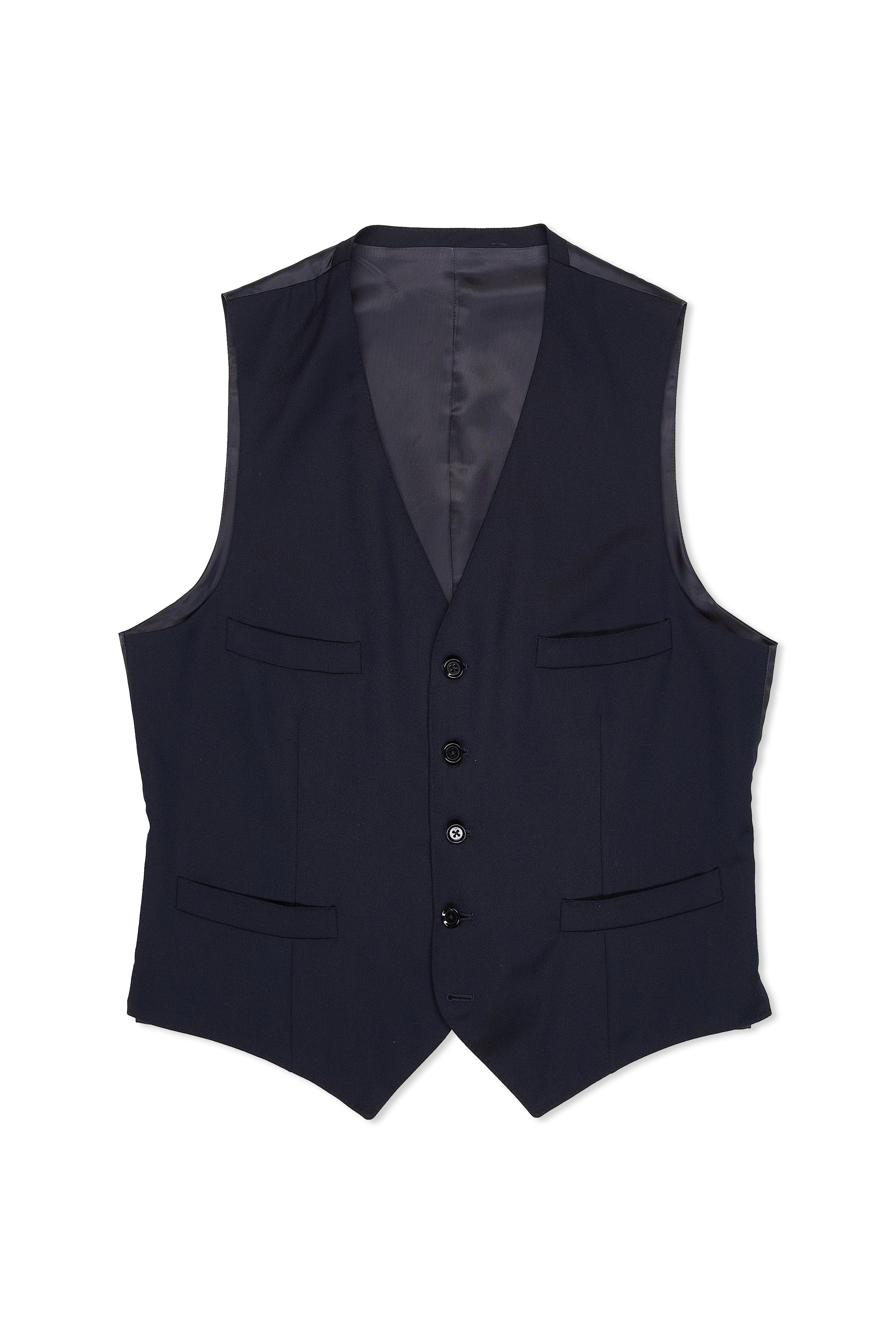 Ring Jacket Navy Covert Wool Waistcoat