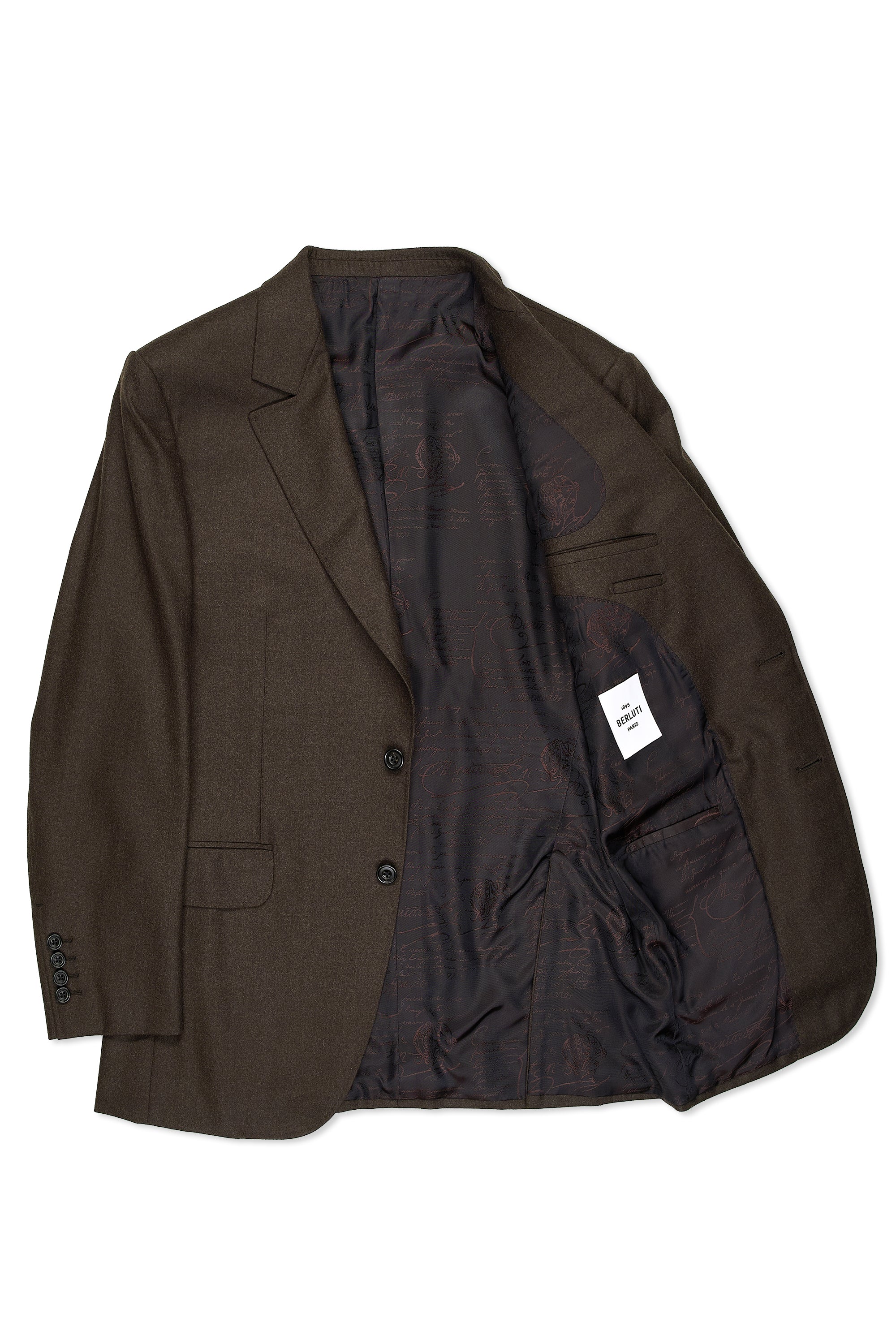Berluti Brown Flannel Wool Sport Coat