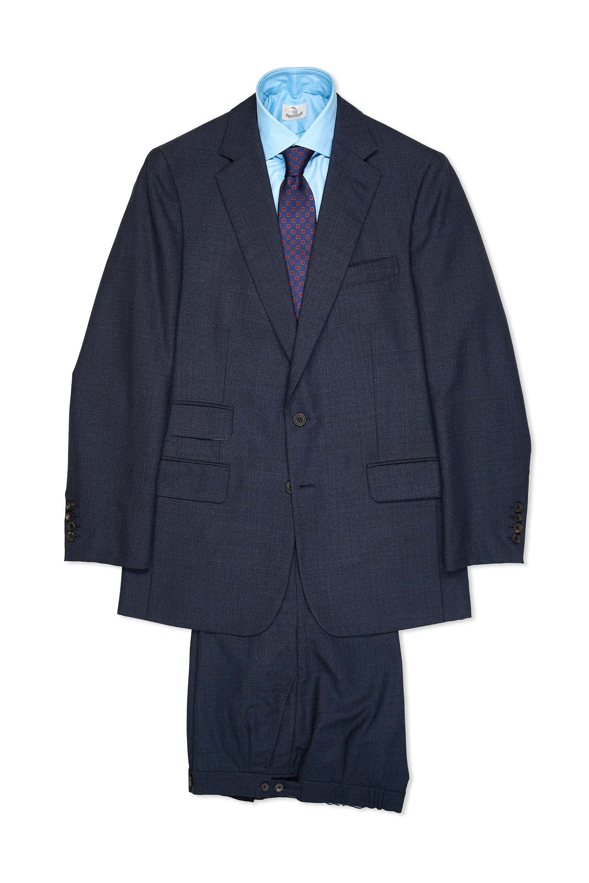 Cad & The Dandy Navy/Black Check Wool Suit Bespoke