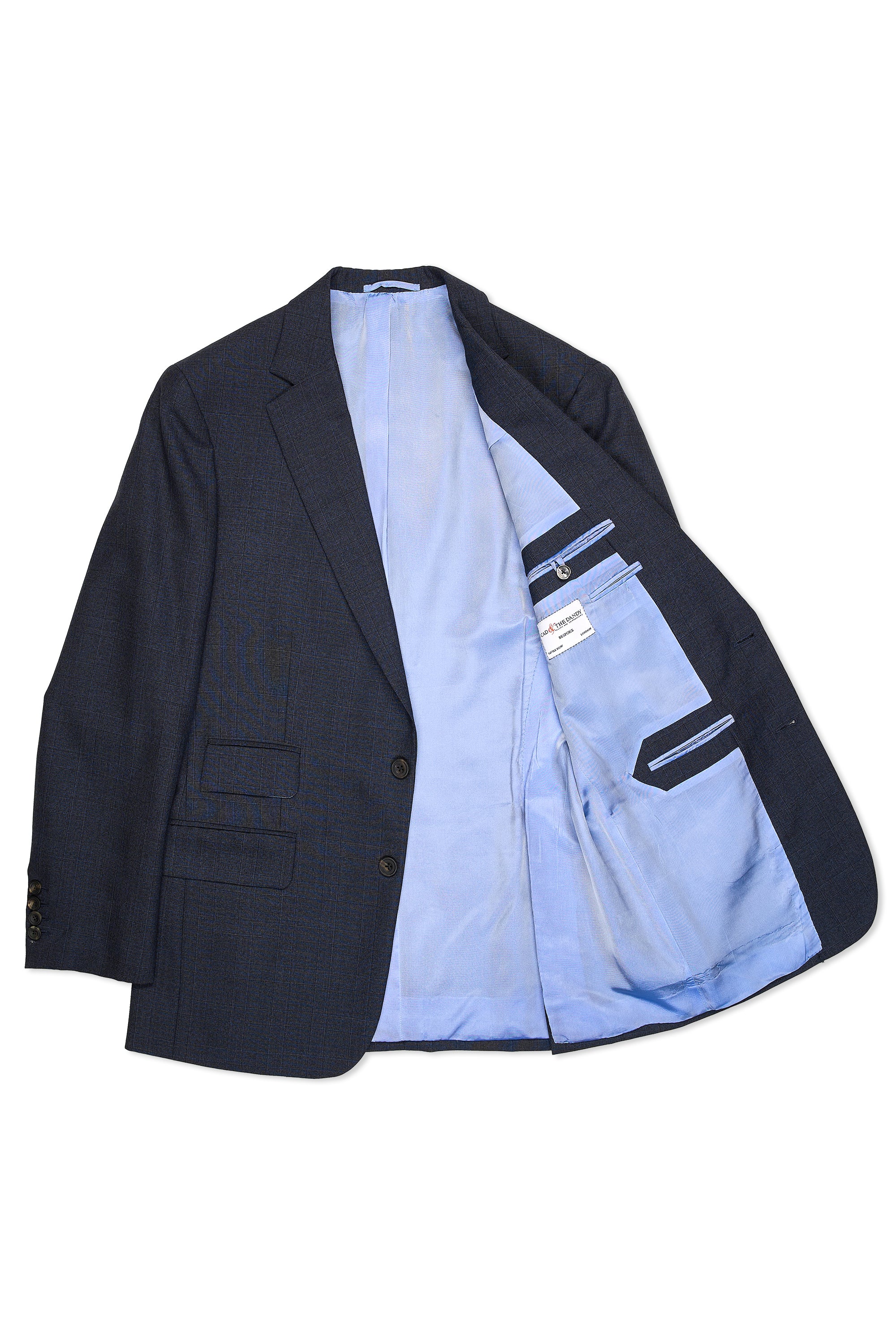 Cad & The Dandy Navy/Black Check Wool Suit Bespoke