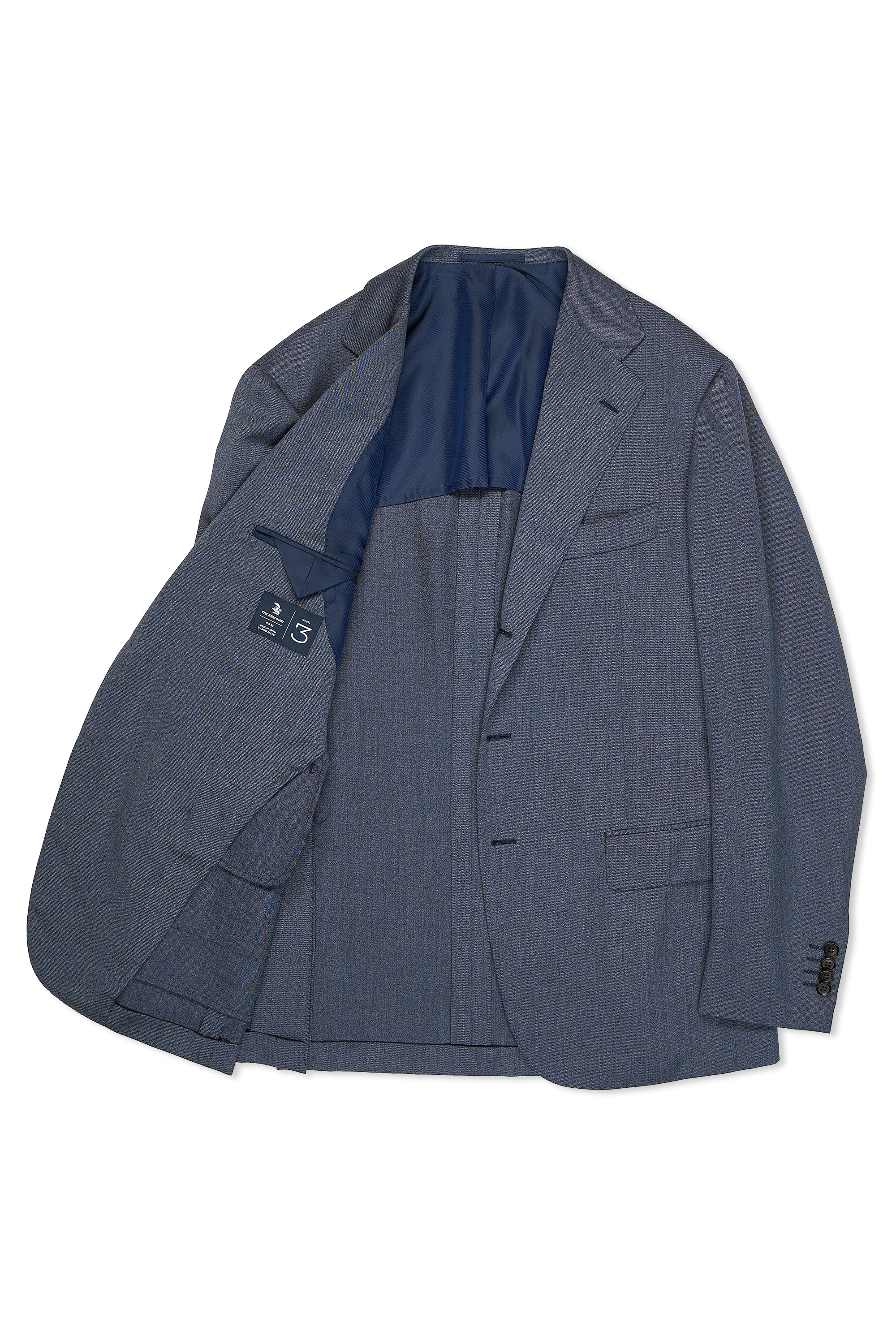 The Armoury by Ring Jacket Model 3 Grey Blue Wool Suit MTO