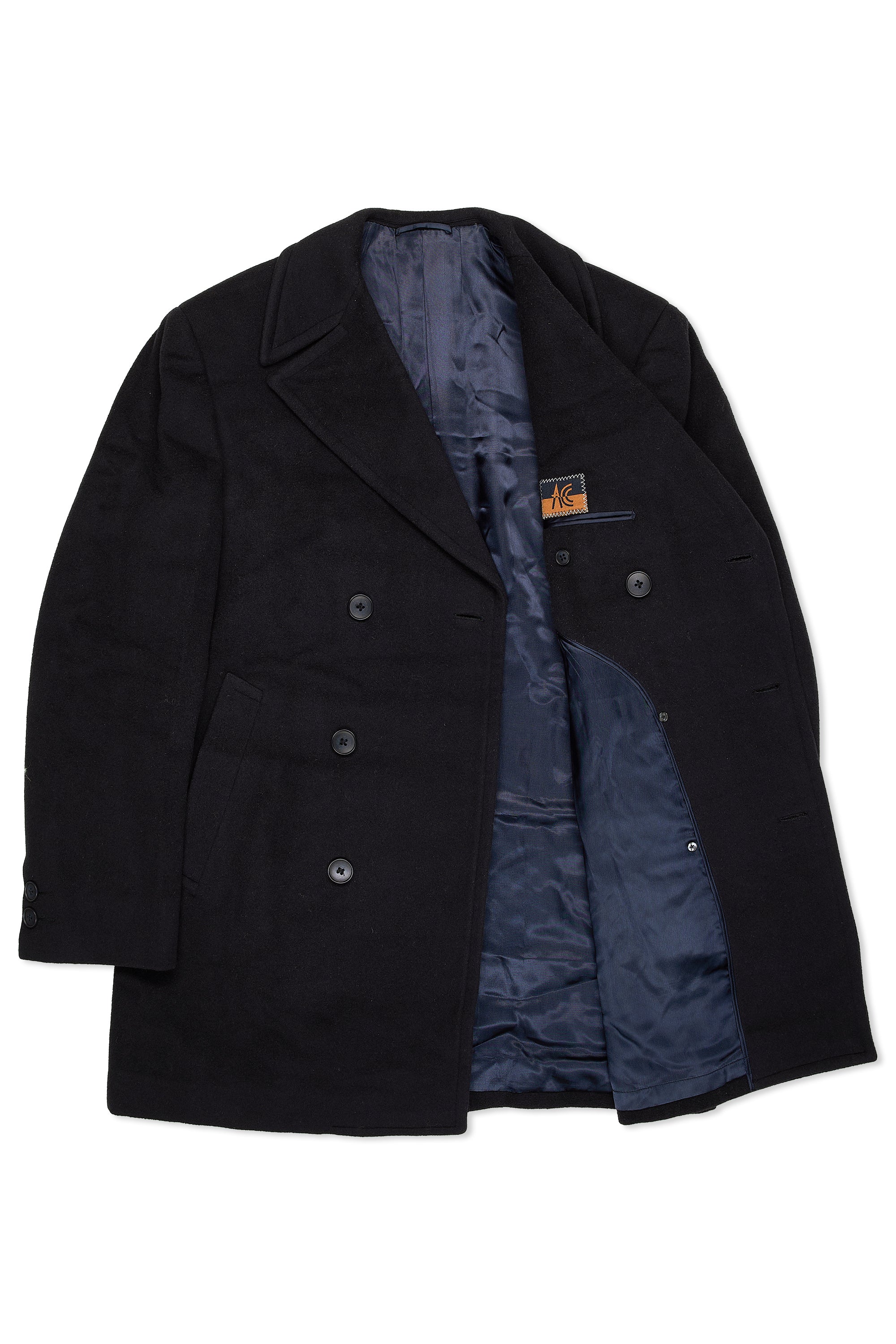 Ascot Chang Navy Wool/Cashmere Pea Coat