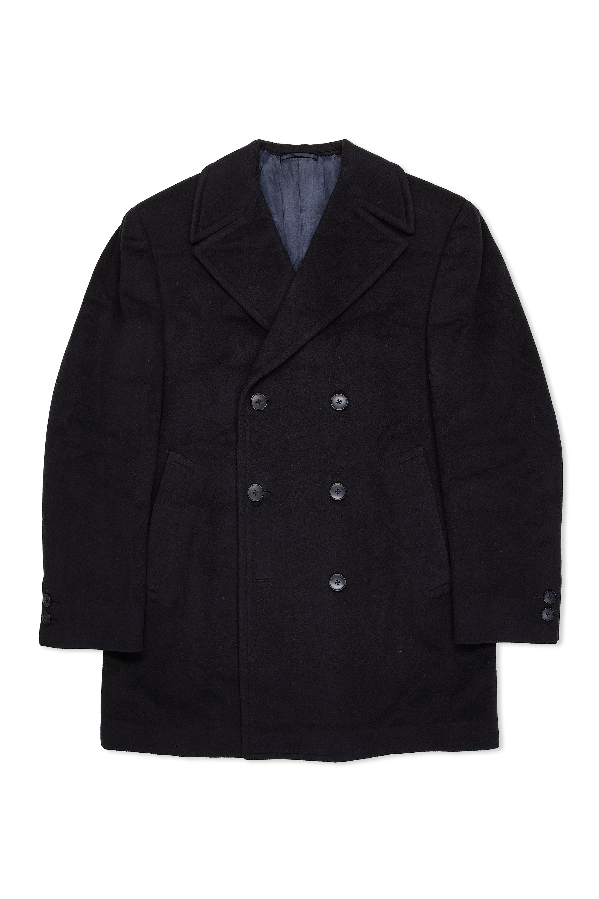 Ascot Chang Navy Wool/Cashmere Pea Coat