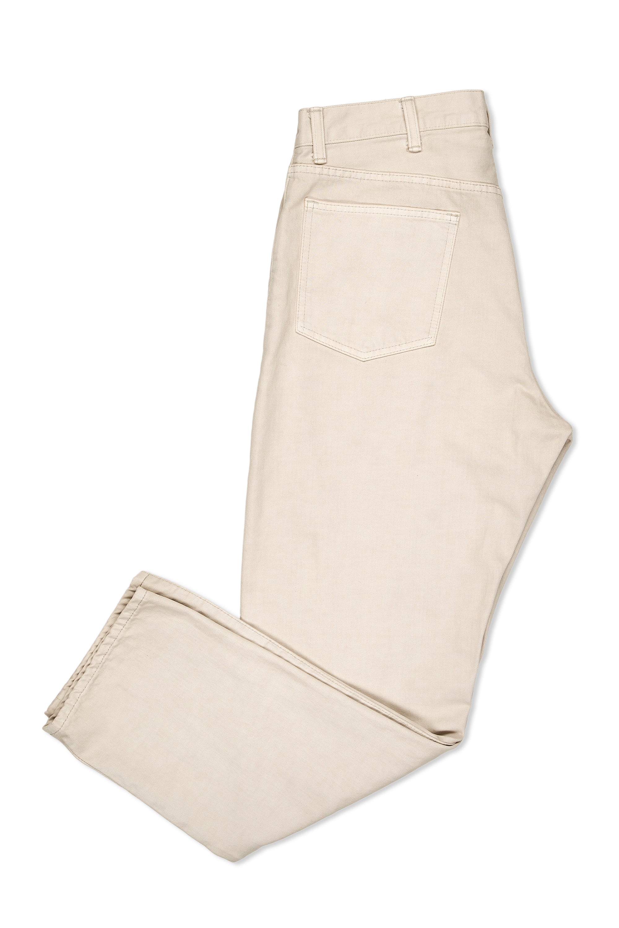 New Manual 351B Beige Cotton Selvedge Jeans