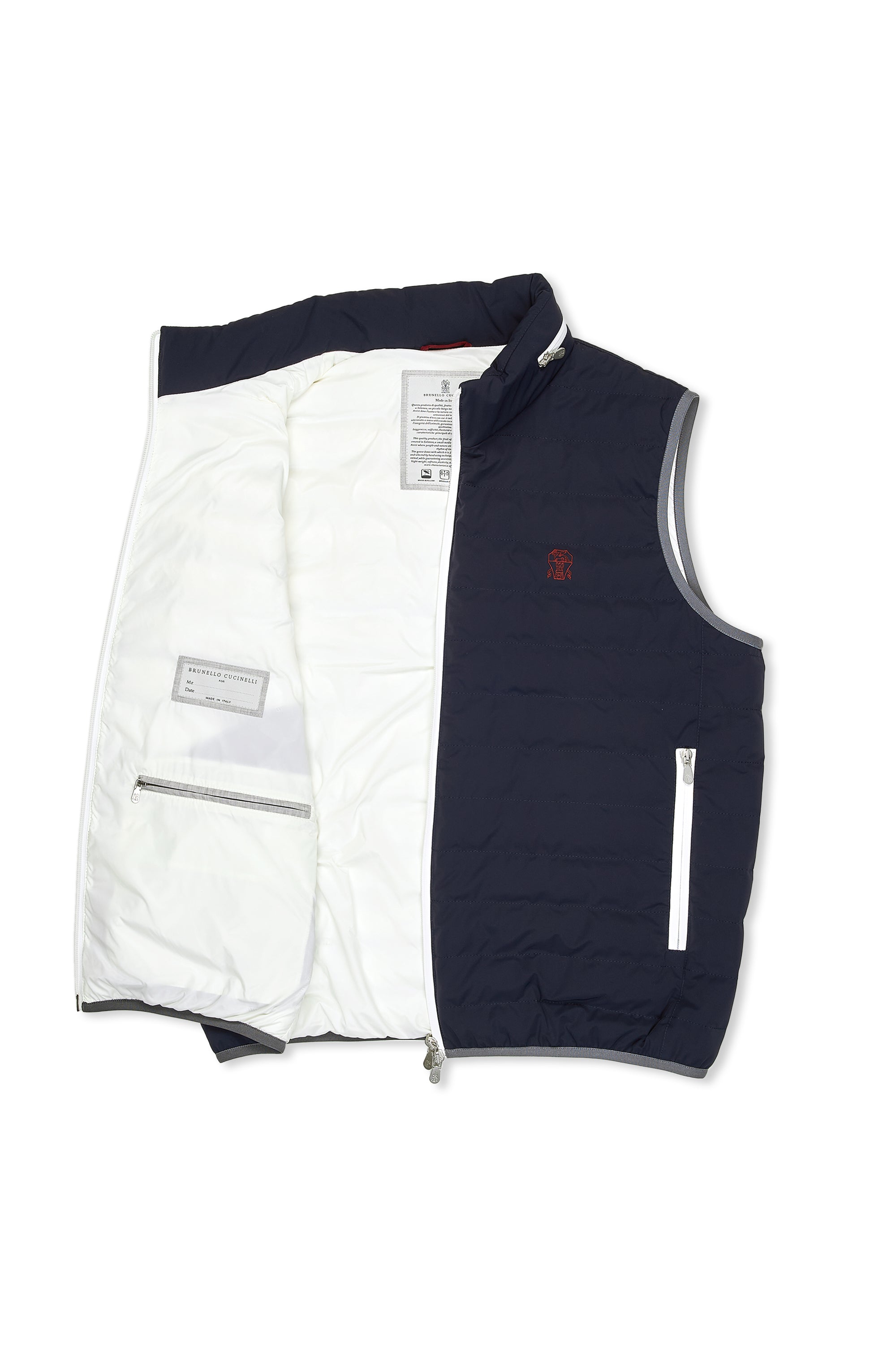 Brunello Cucinelli Navy Down Vest