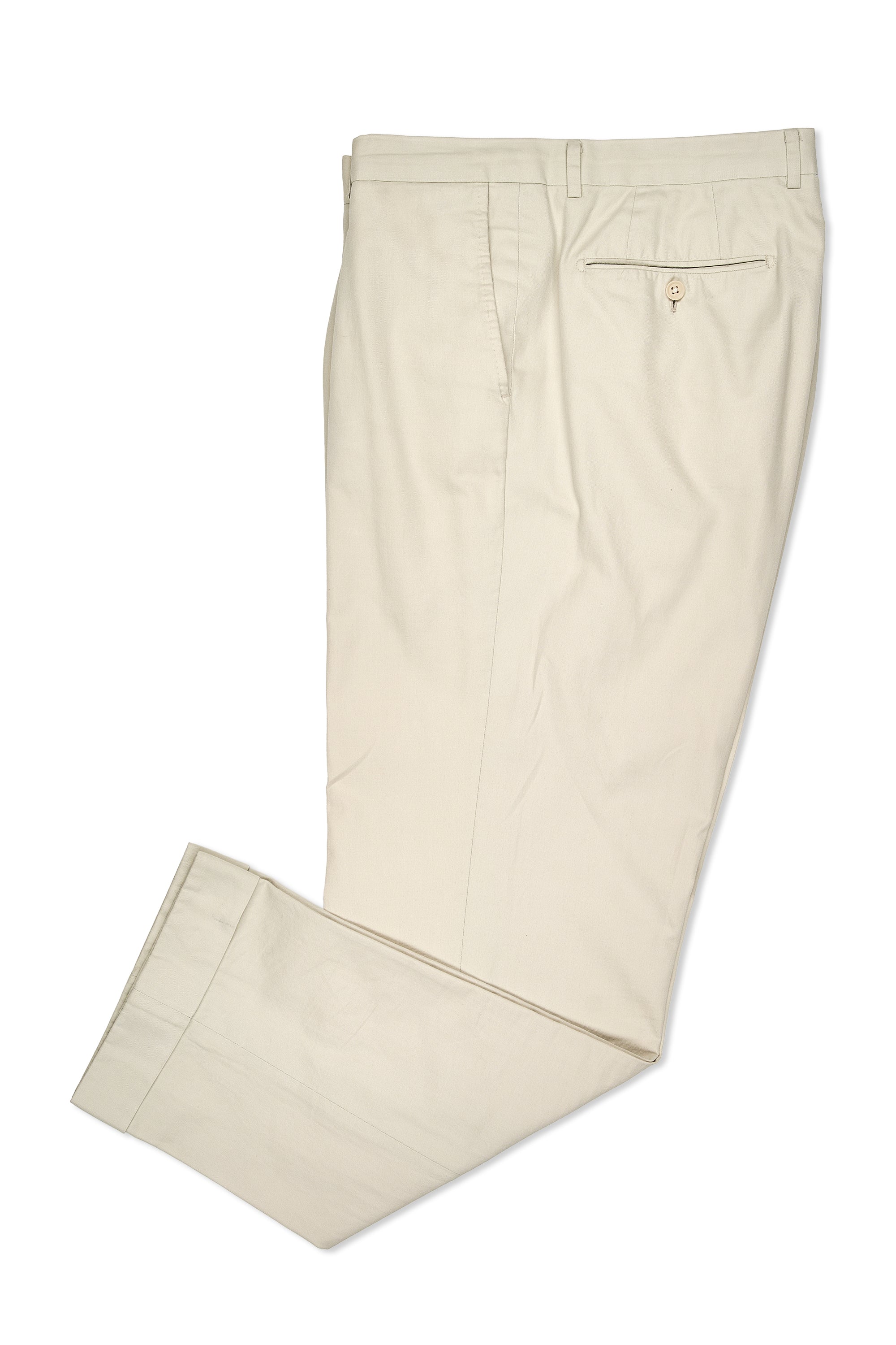 Ring Jacket Meister Light Beige Cotton Chinos MTO