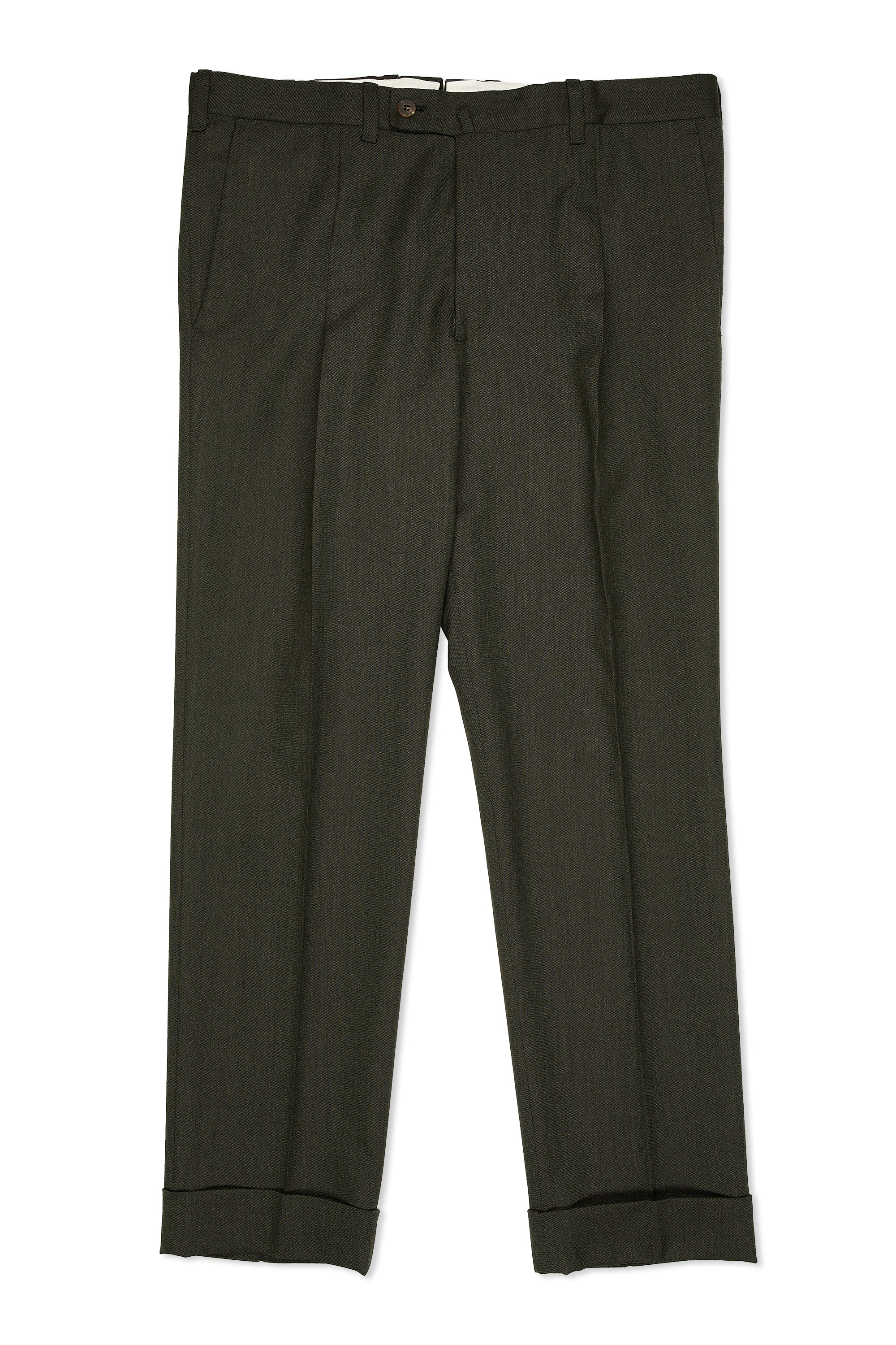 Orazio Luciano Dark Green Wool Trousers