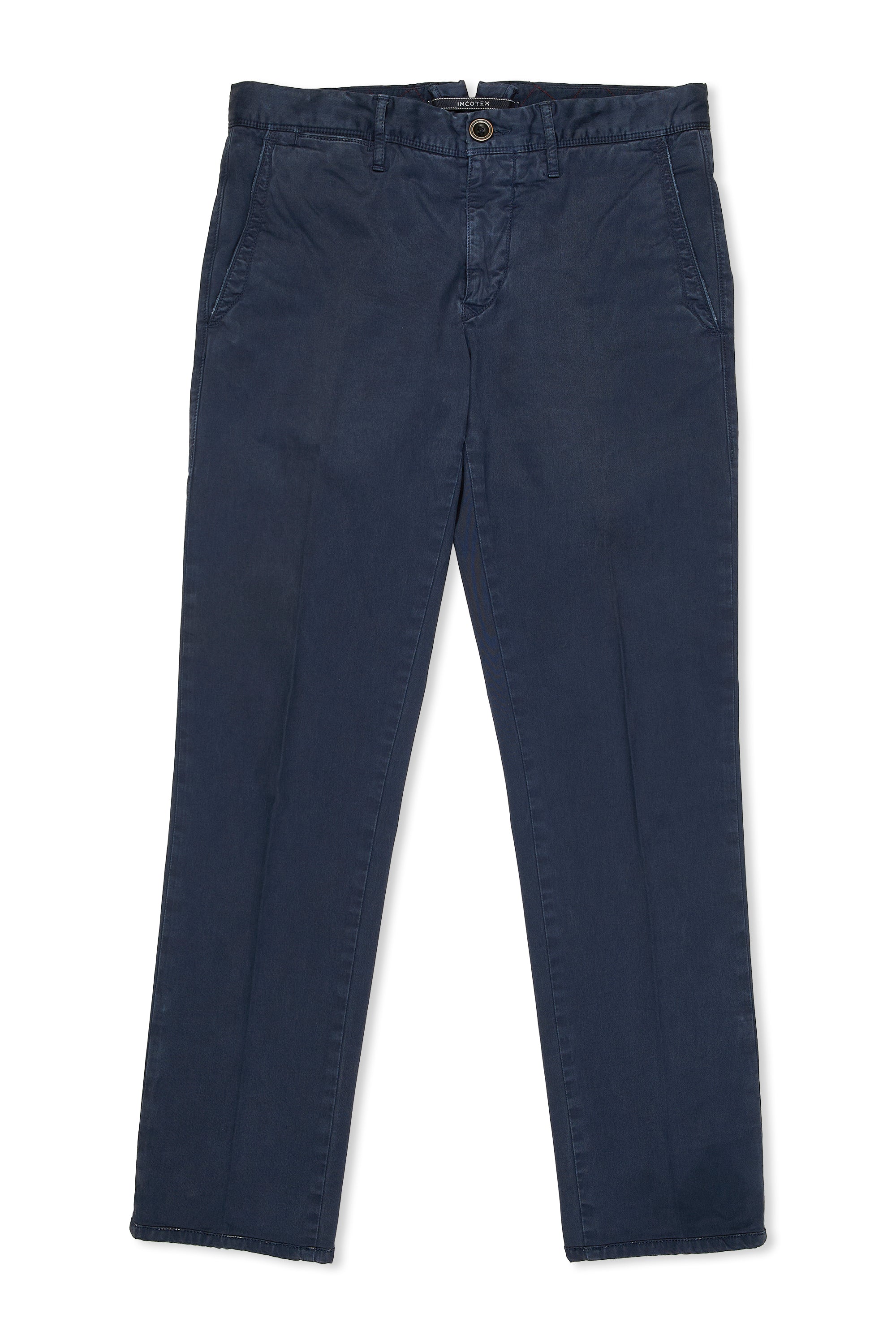 Incotex Navy Cotton Trousers
