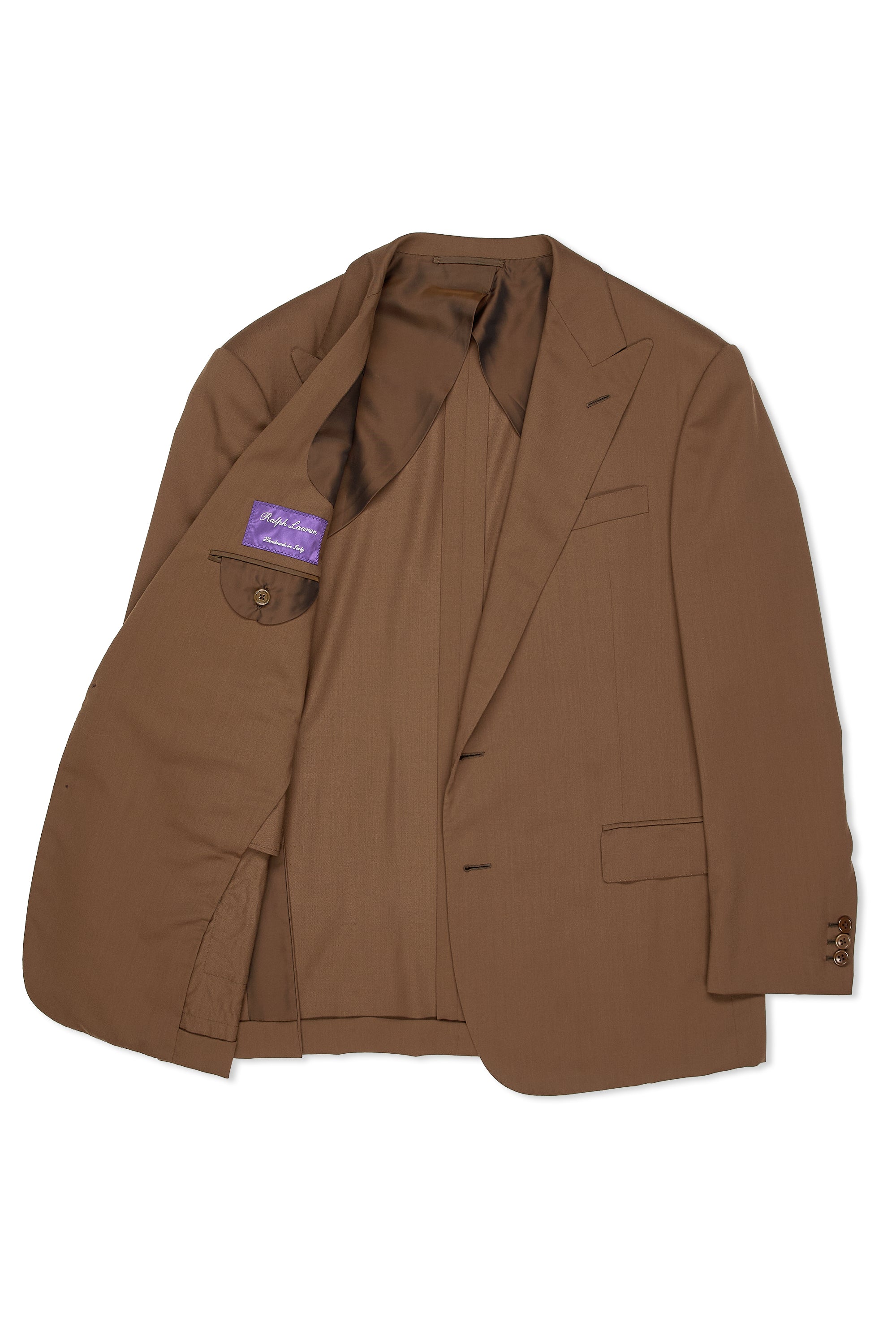 Ralph Lauren Purple Label Brown Wool Suit
