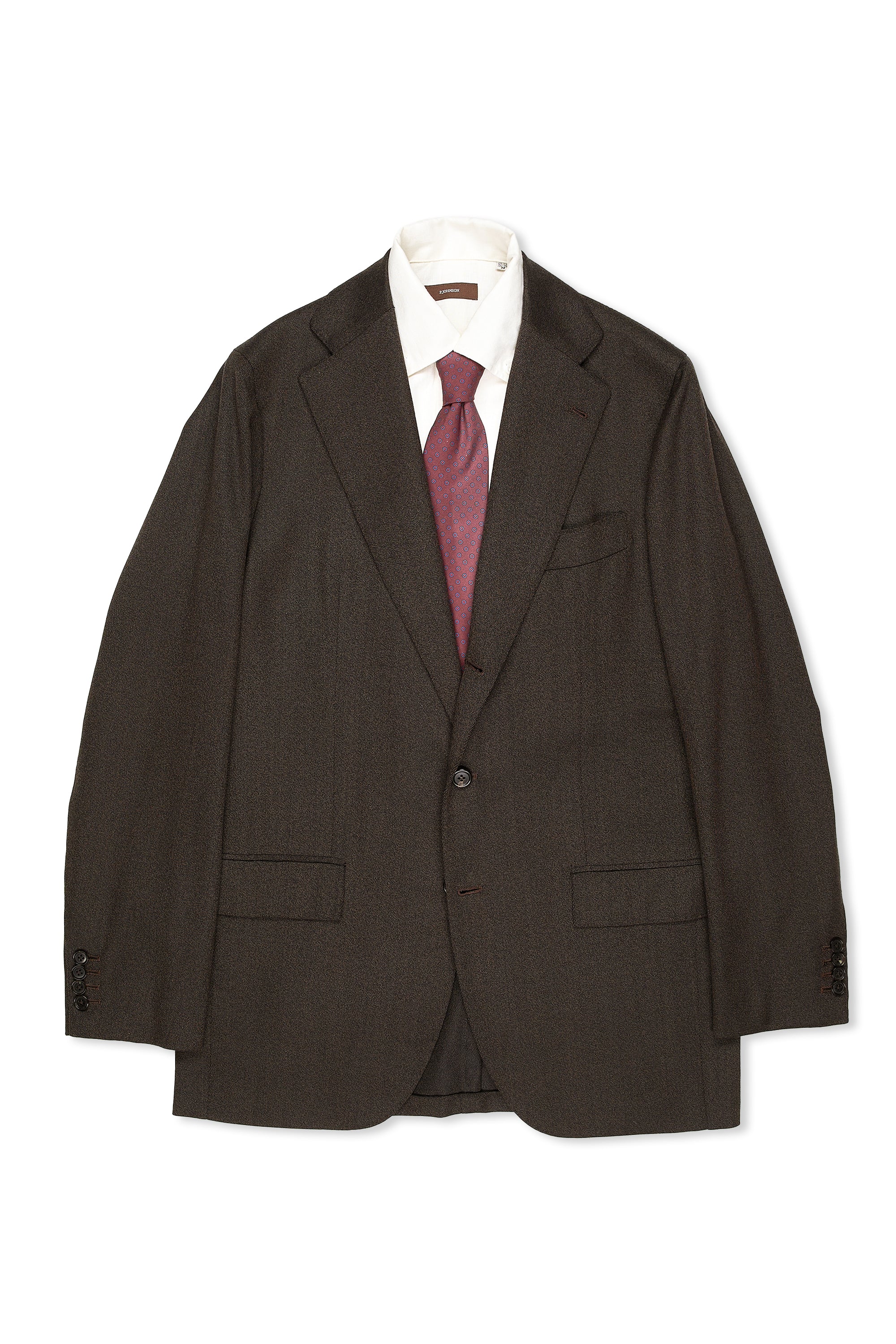 Orazio Luciano Dark Brown Covert Wool Sport Coat