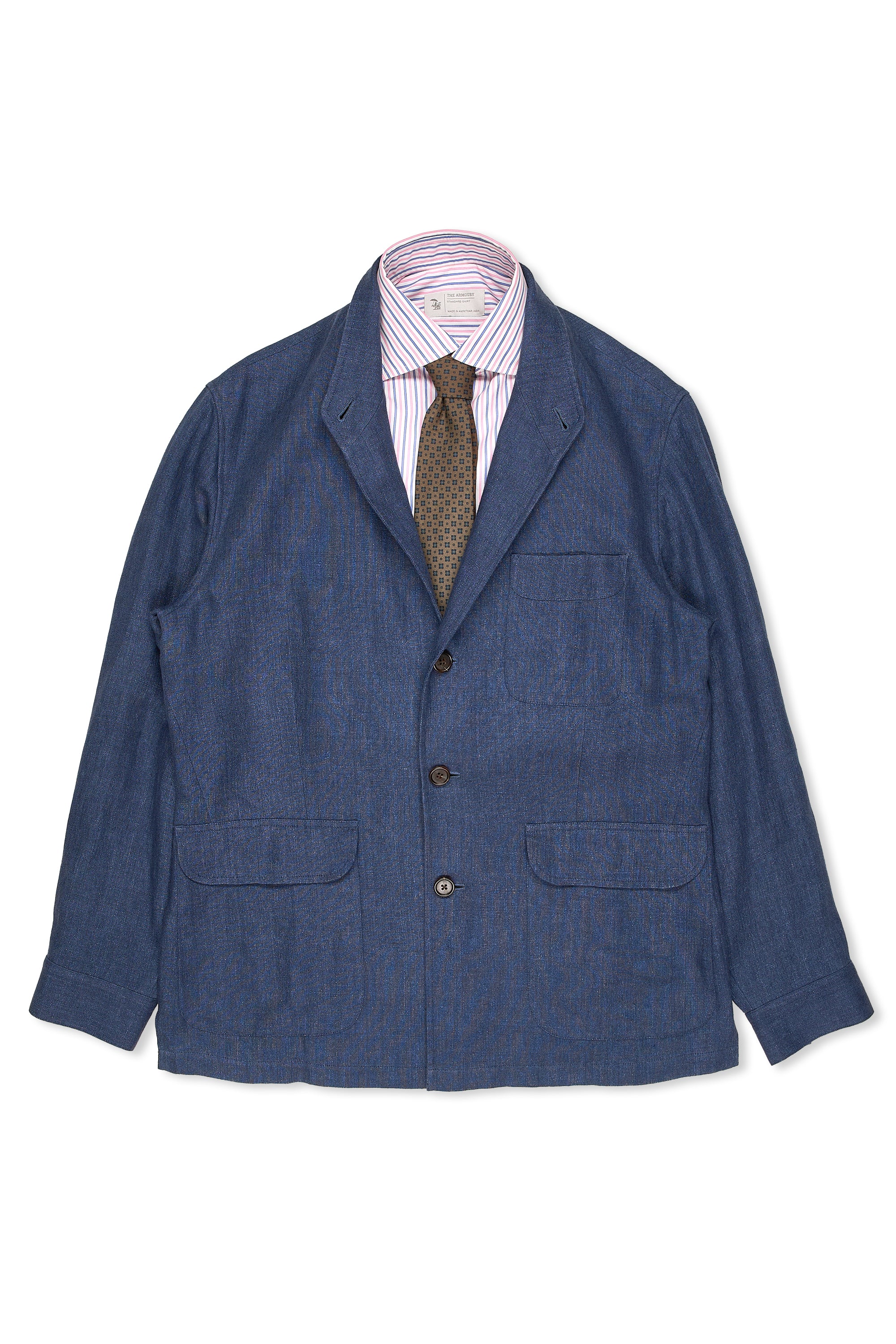 The Armoury Navy Blue Linen City Hunter III Jacket