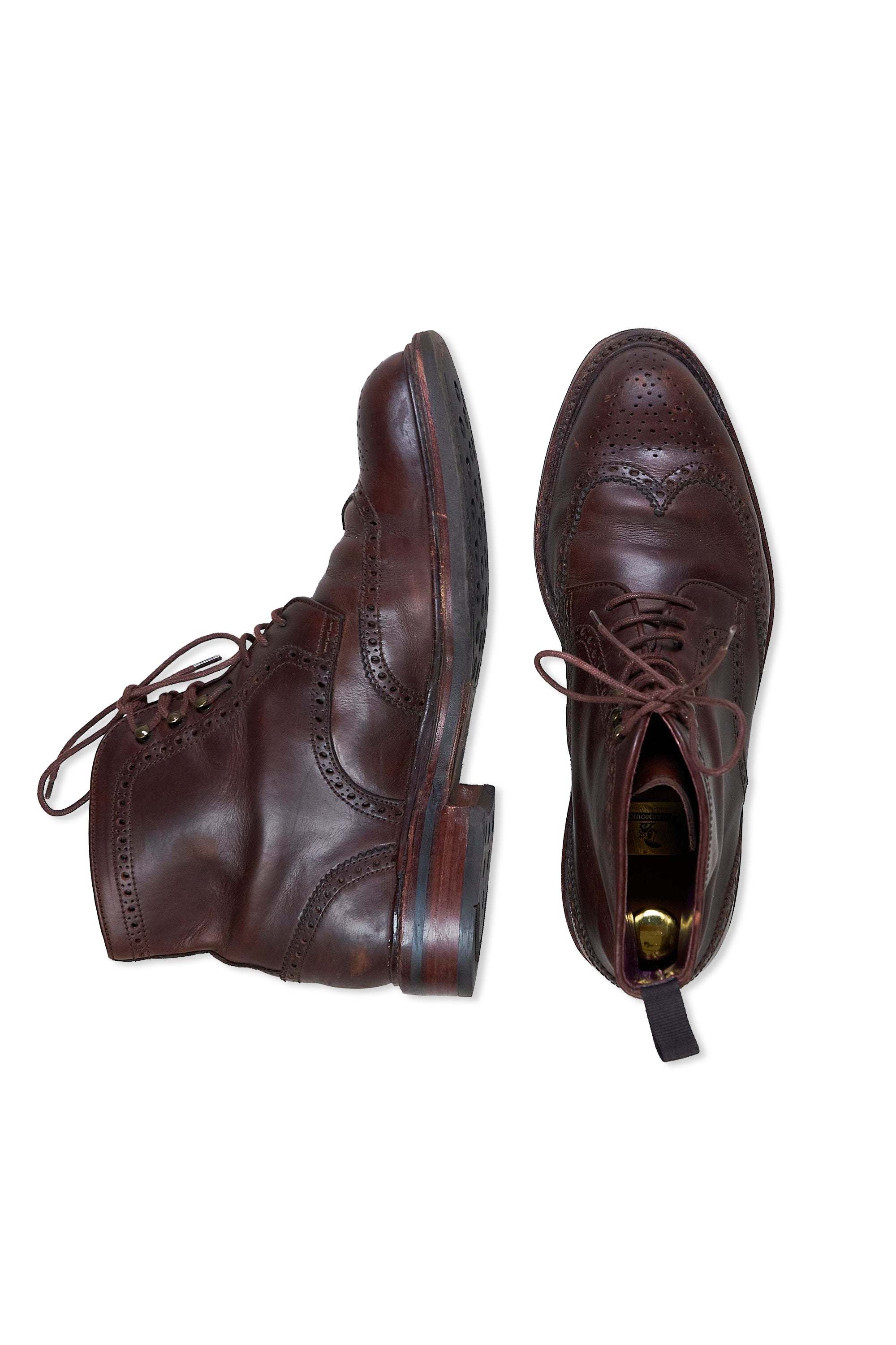 Carmina 80277 Dark Brown Chromexcel Wingtip Speedhooks Boots