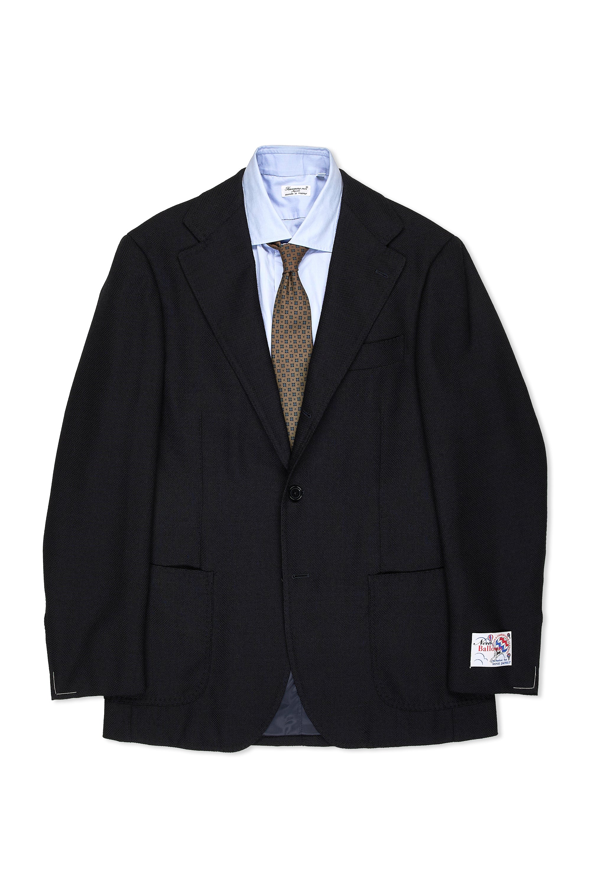 Ring Jacket 269F Midnight Black Balloon Wool Sport Coat