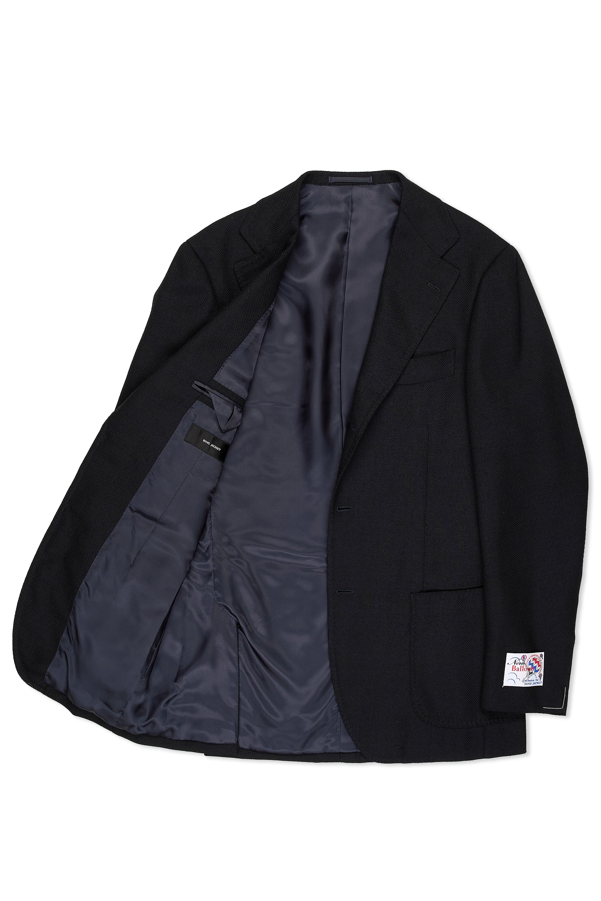 Ring Jacket 269F Midnight Black Balloon Wool Sport Coat