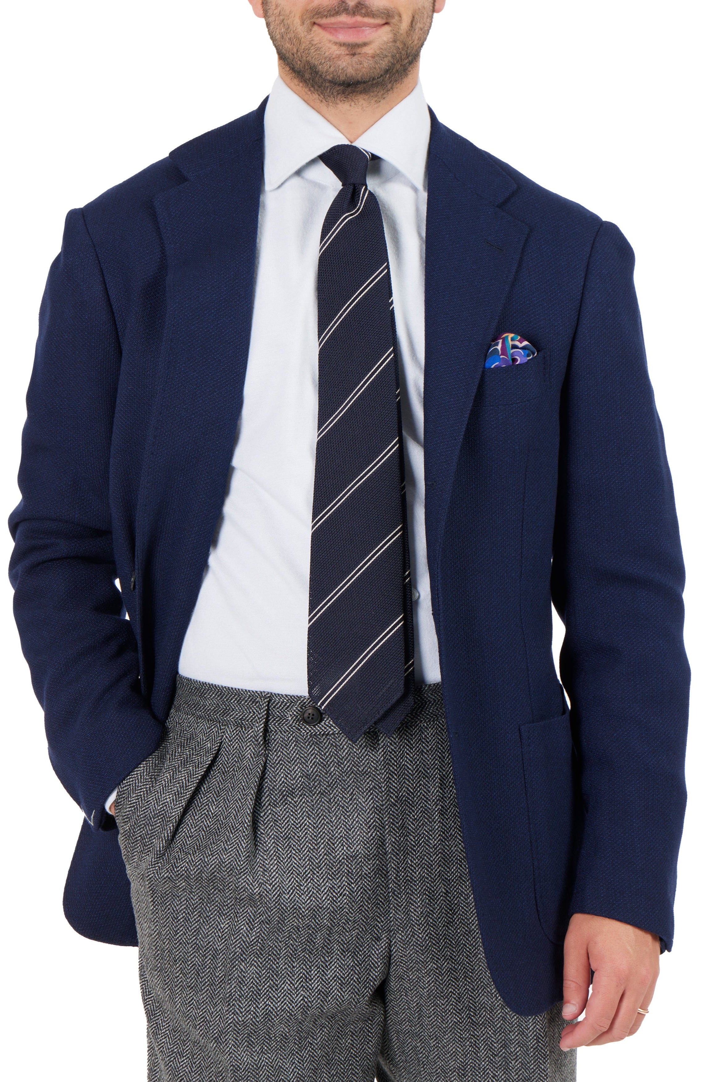 The Armoury Model 3 Heritage Blue RE053F24X Zegna Wool Sport Coat