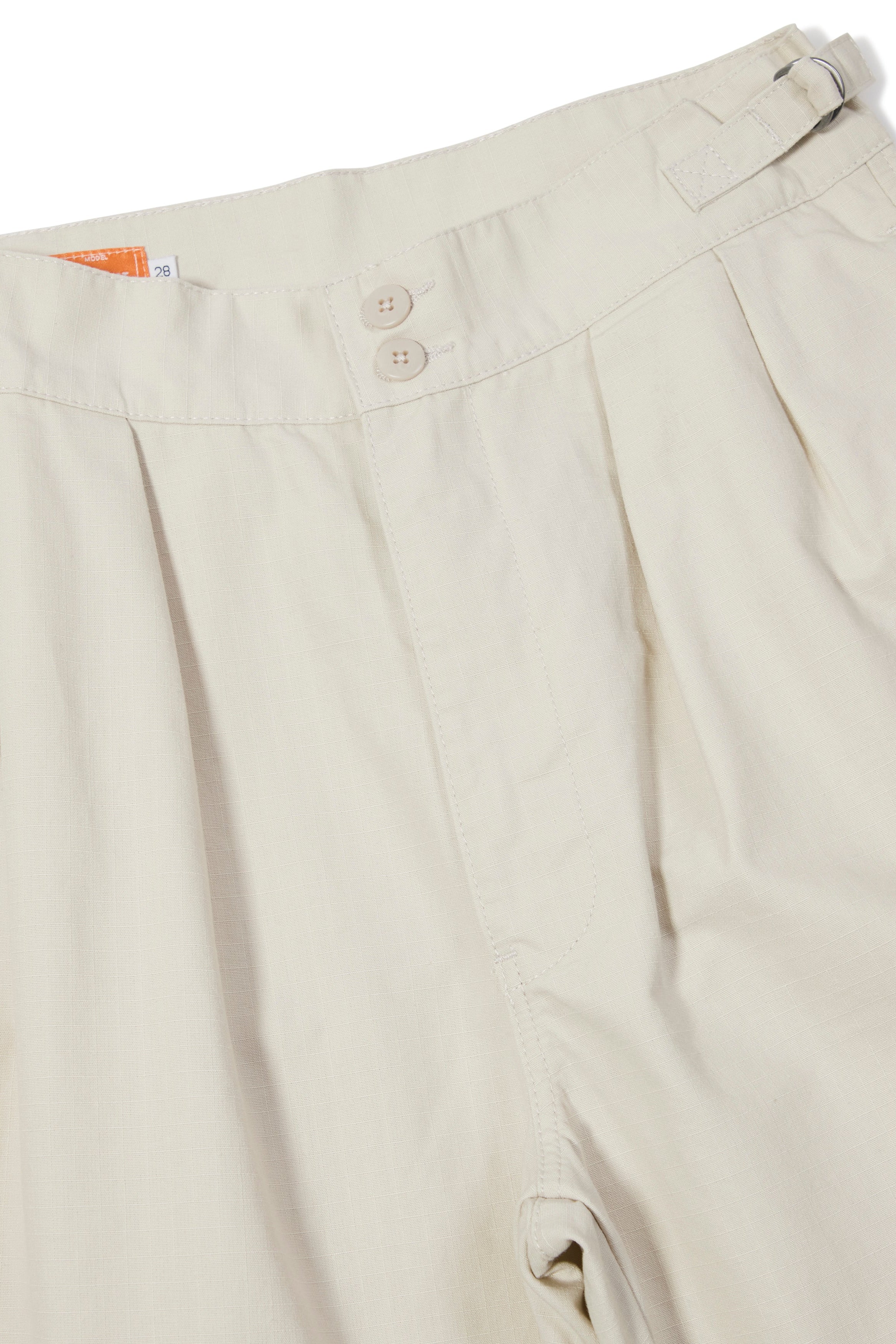 The Armoury White Cotton Summer Ripstop Coast Shorts *sample*