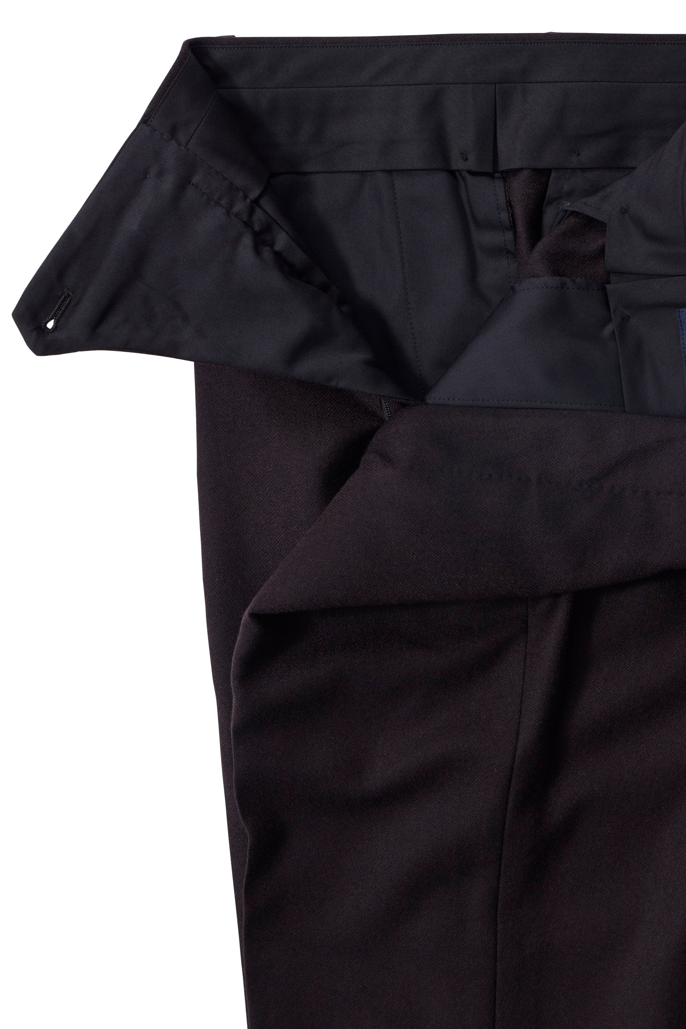 The Armoury Dark Brown RE073F01F Flannel Wool Model A Trousers