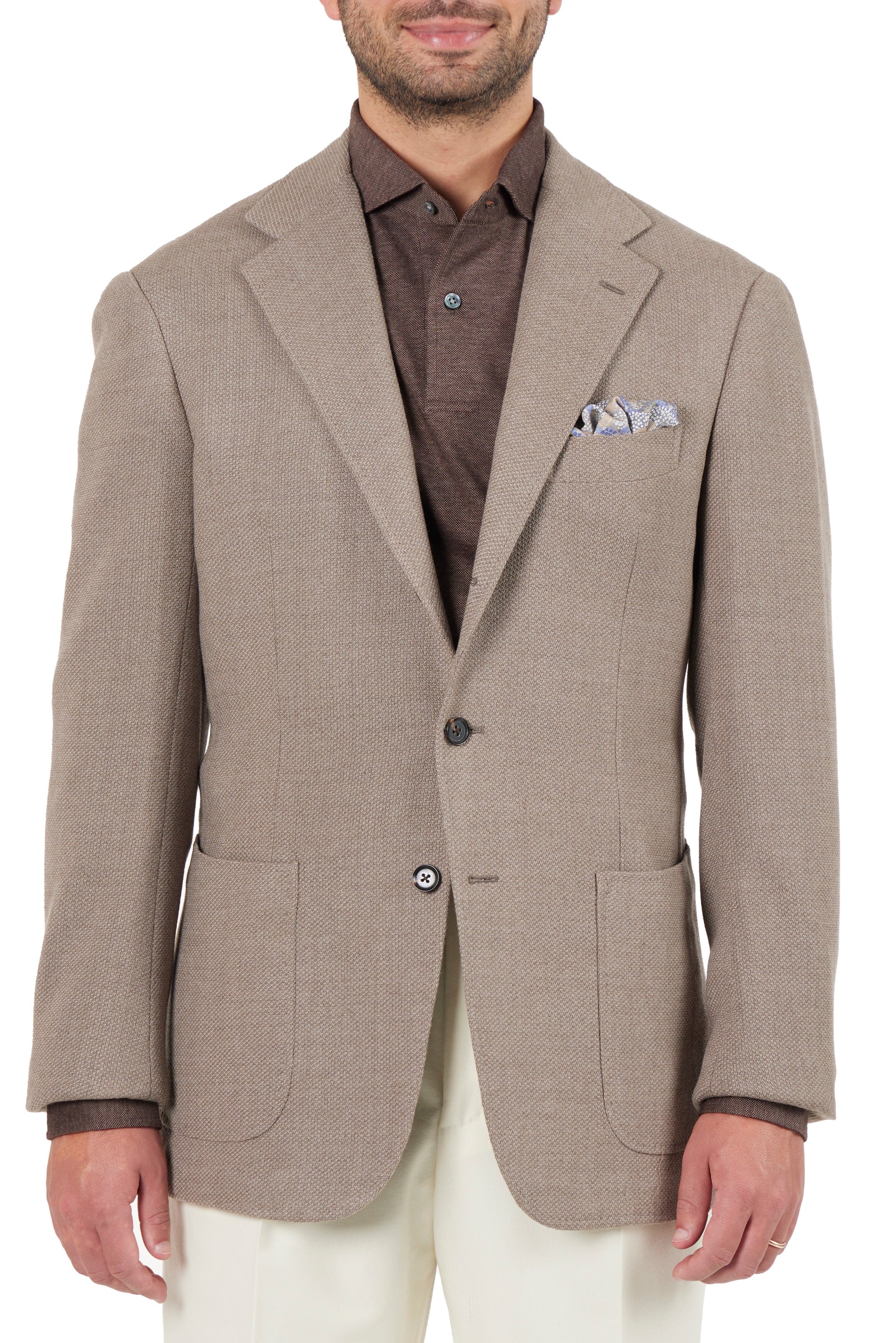 The Armoury Model 3 Taupe RE053F24F Zegna Wool Sport Coat