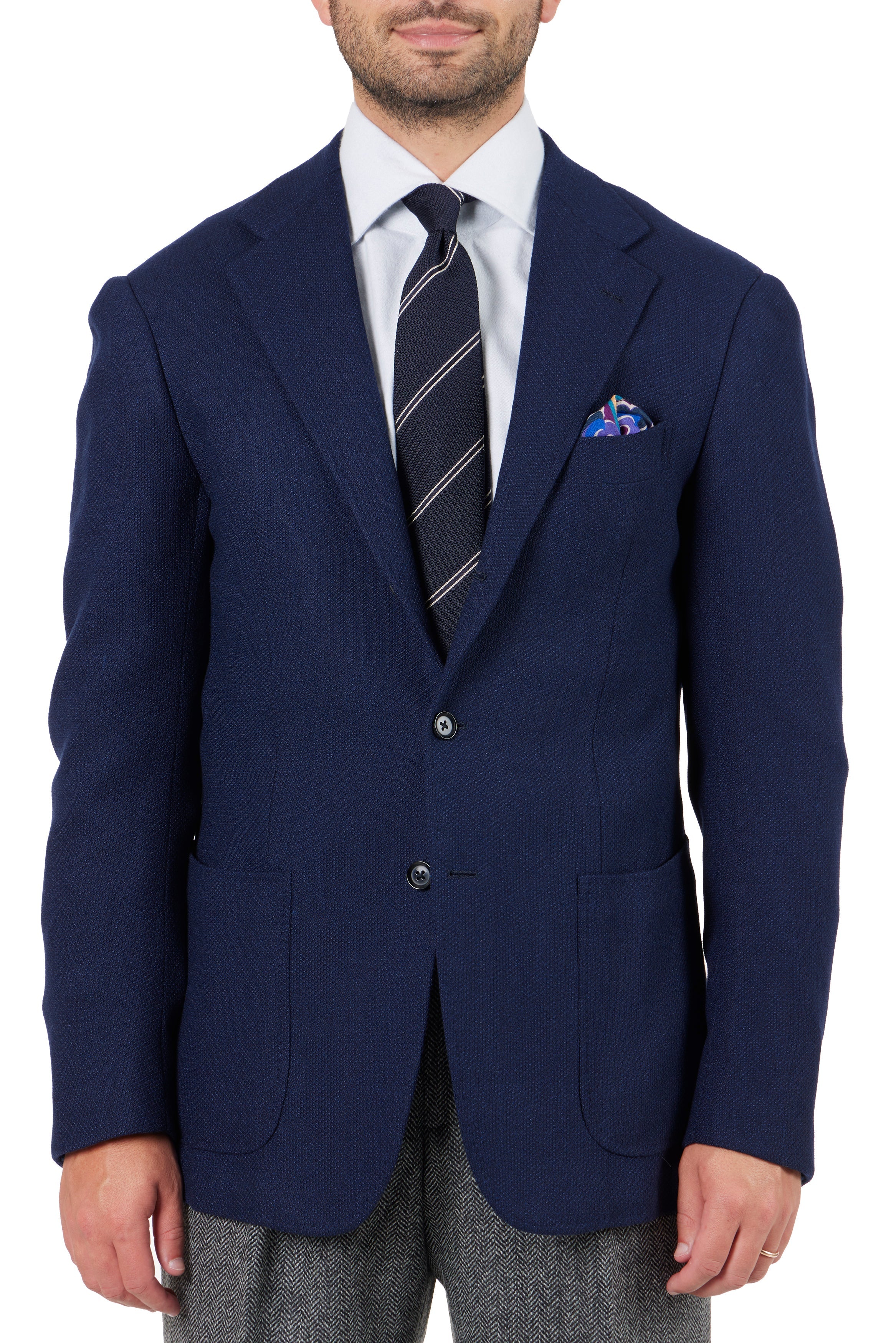 The Armoury Model 3 Heritage Blue RE053F24X Zegna Wool Sport Coat