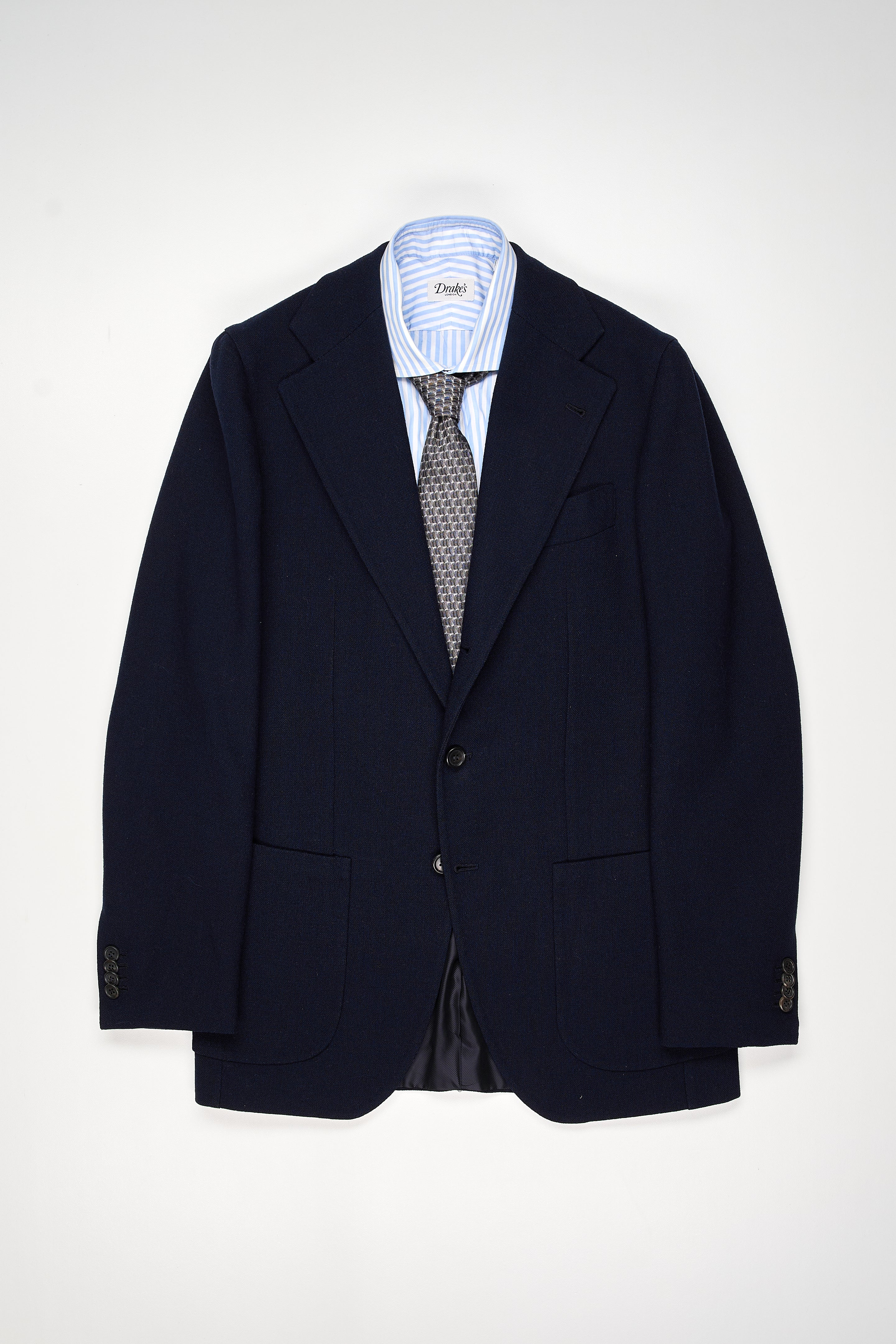 Orazio Luciano Navy Fresco Wool Sport Coat