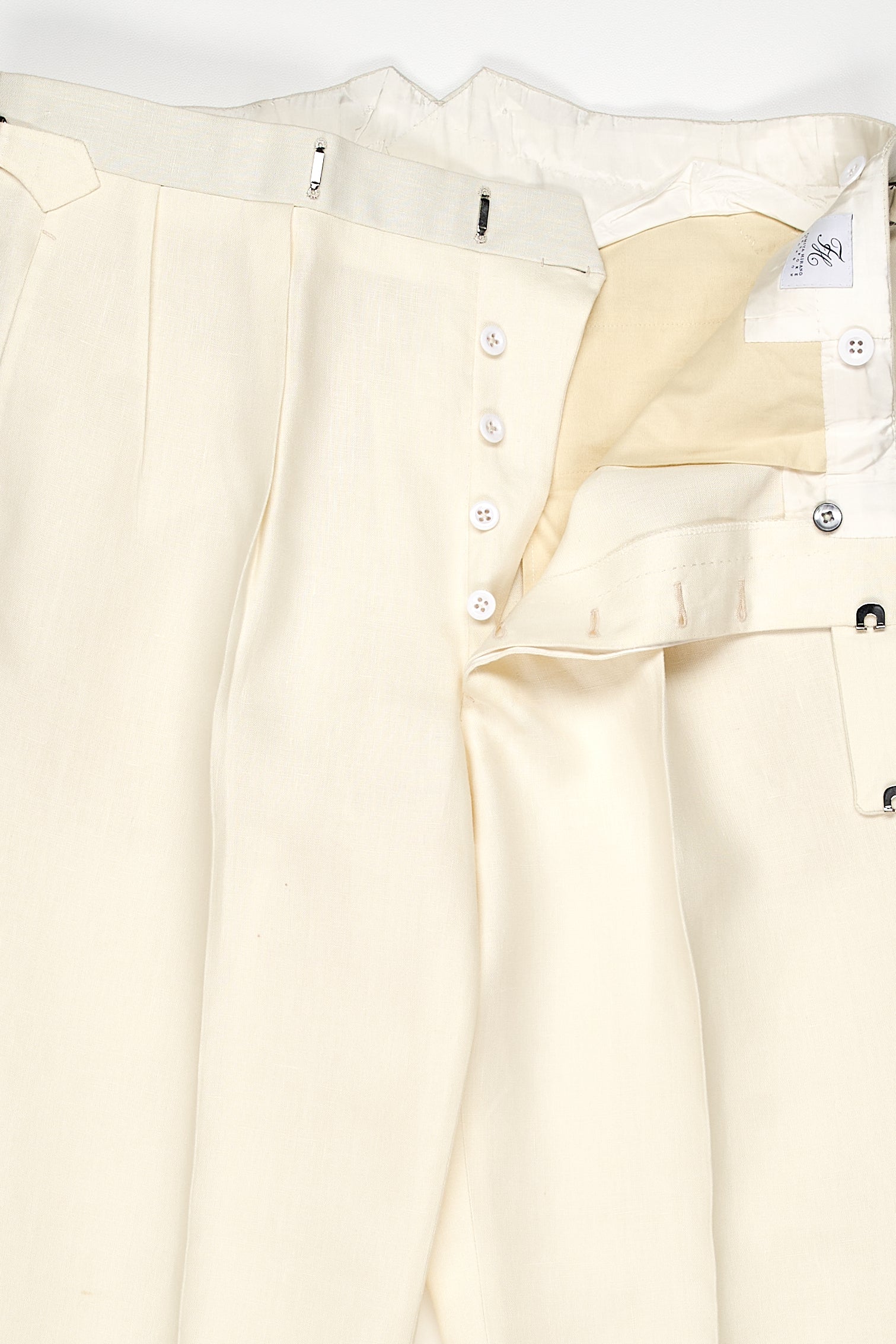 Fumiya Hirano Cream Linen Suit Bespoke