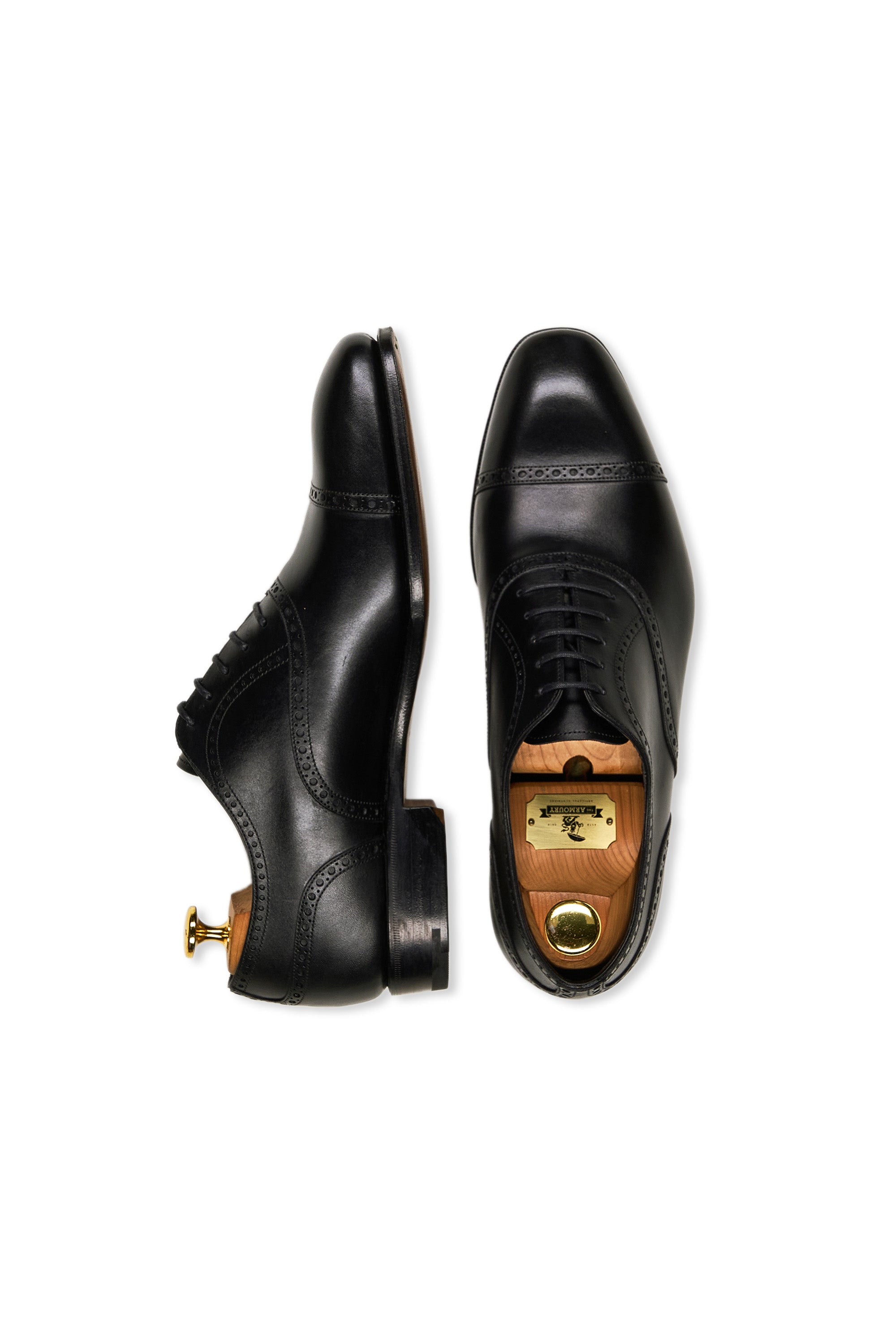 Carmina Rain 80568 Black Calf Oxford Shoes