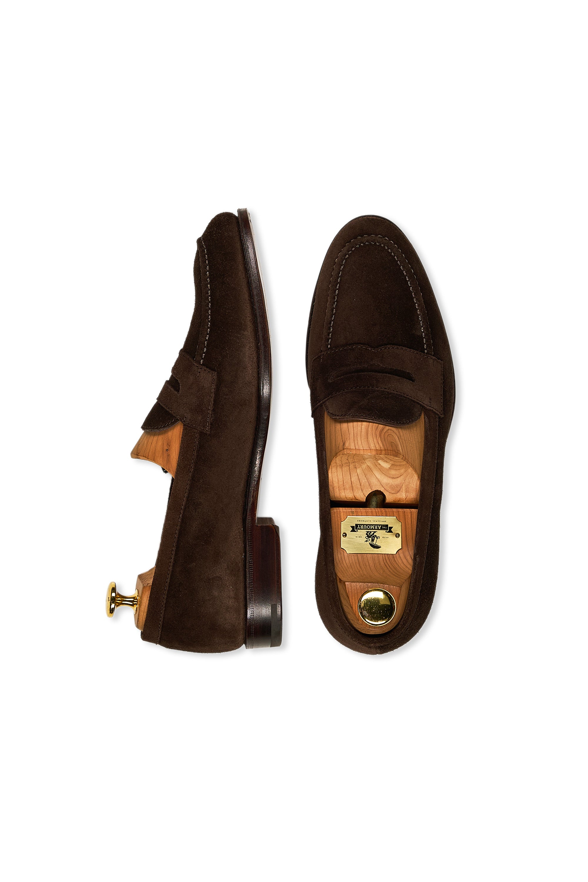 Carmina Uetam 80398 Brown Suede Penny Loafers