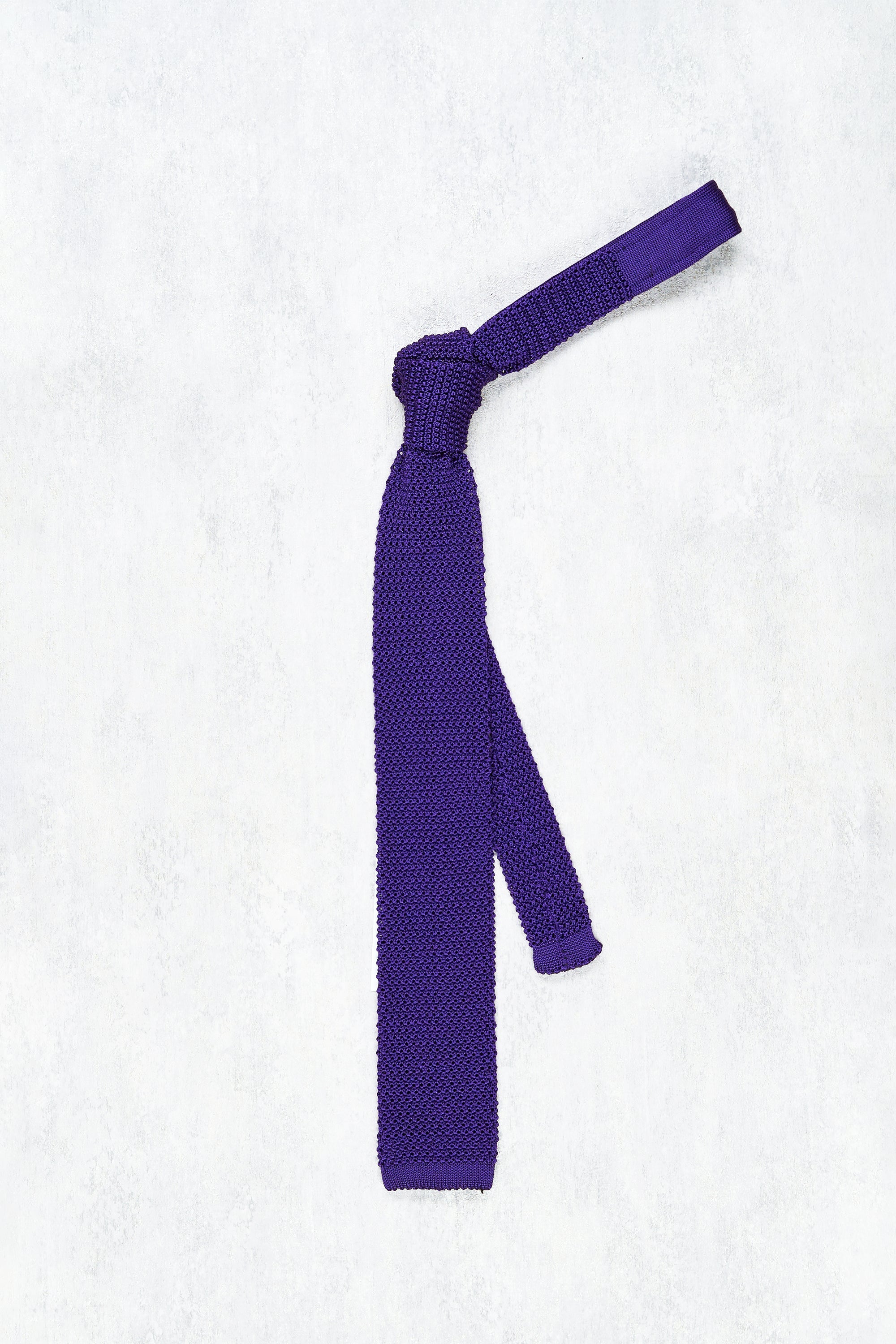 The Armoury Purple Silk Plain Knit Tie