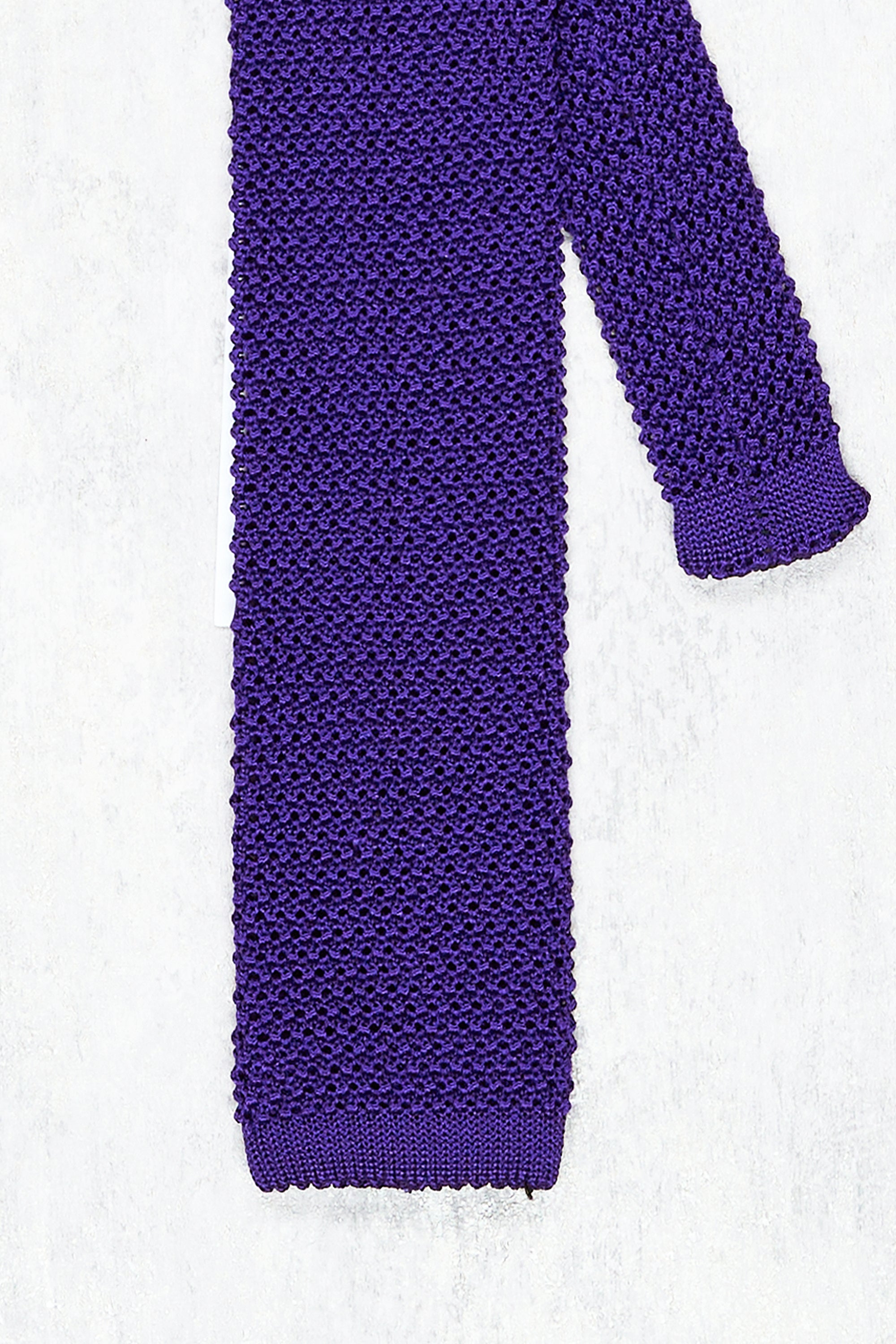 The Armoury Purple Silk Plain Knit Tie