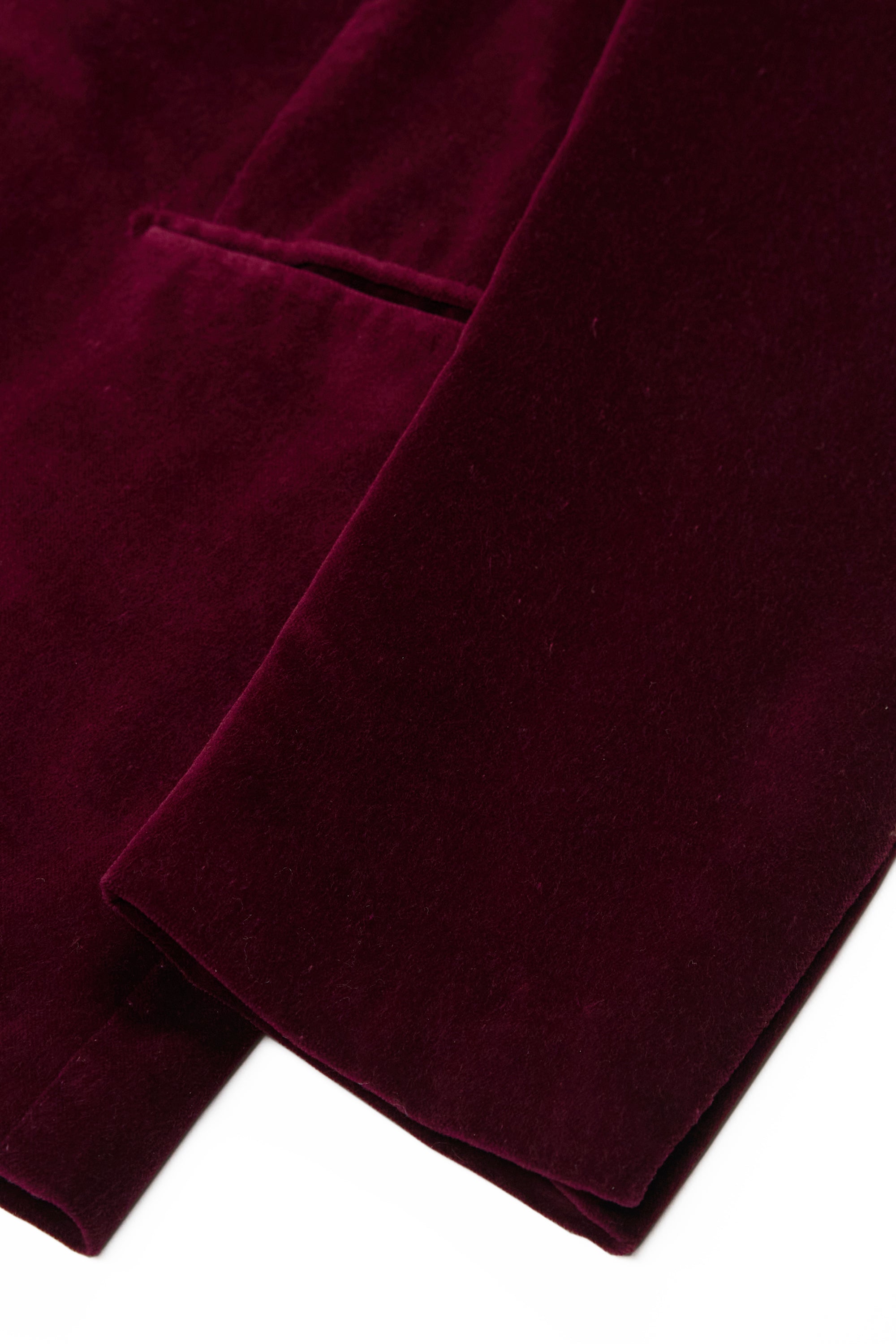 Orazio Luciano 8315 Burgundy Cotton Velvet Shawl Collar Smoking DB Sport Coat