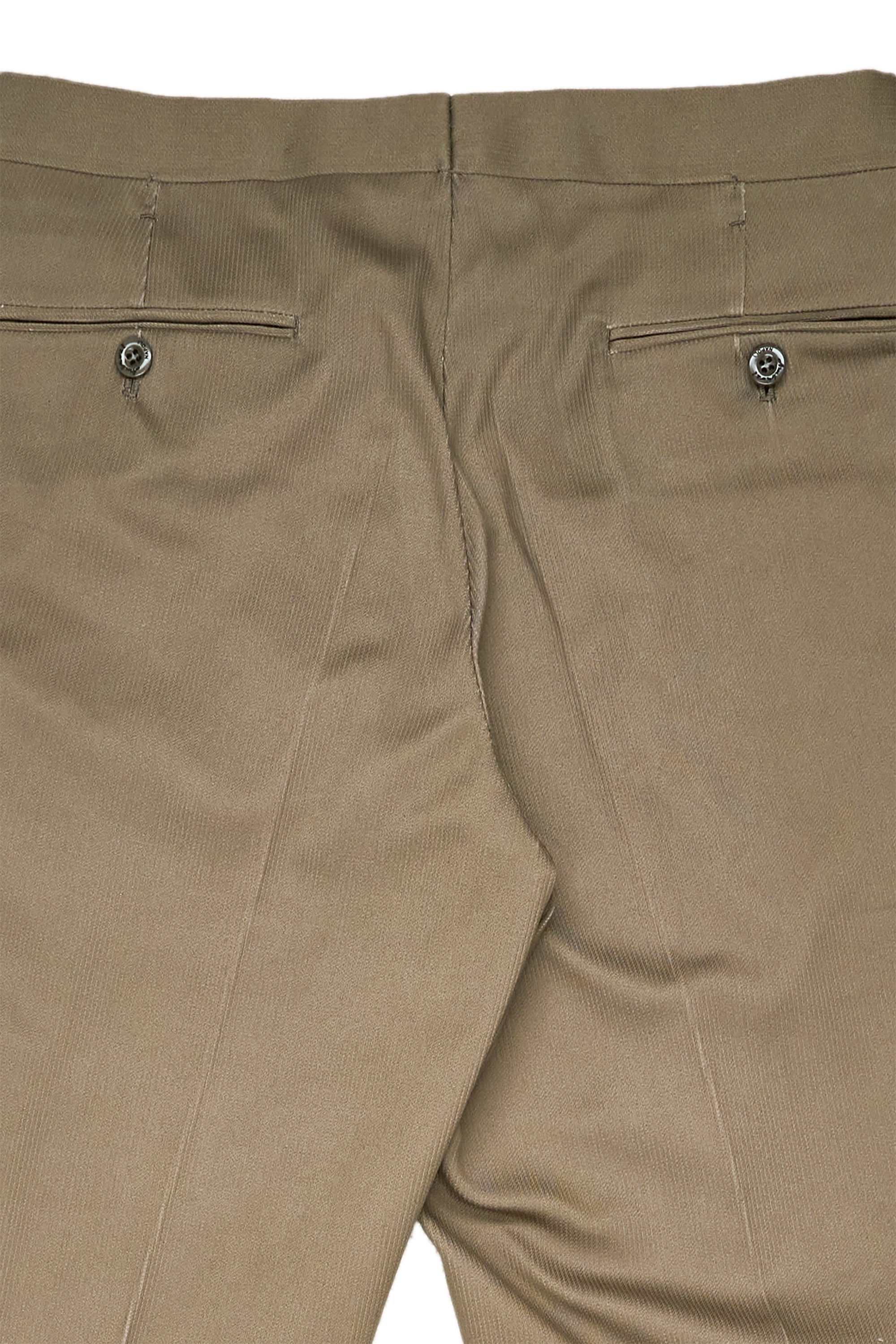 Ambrosi Green Cotton Single Pleat Trousers