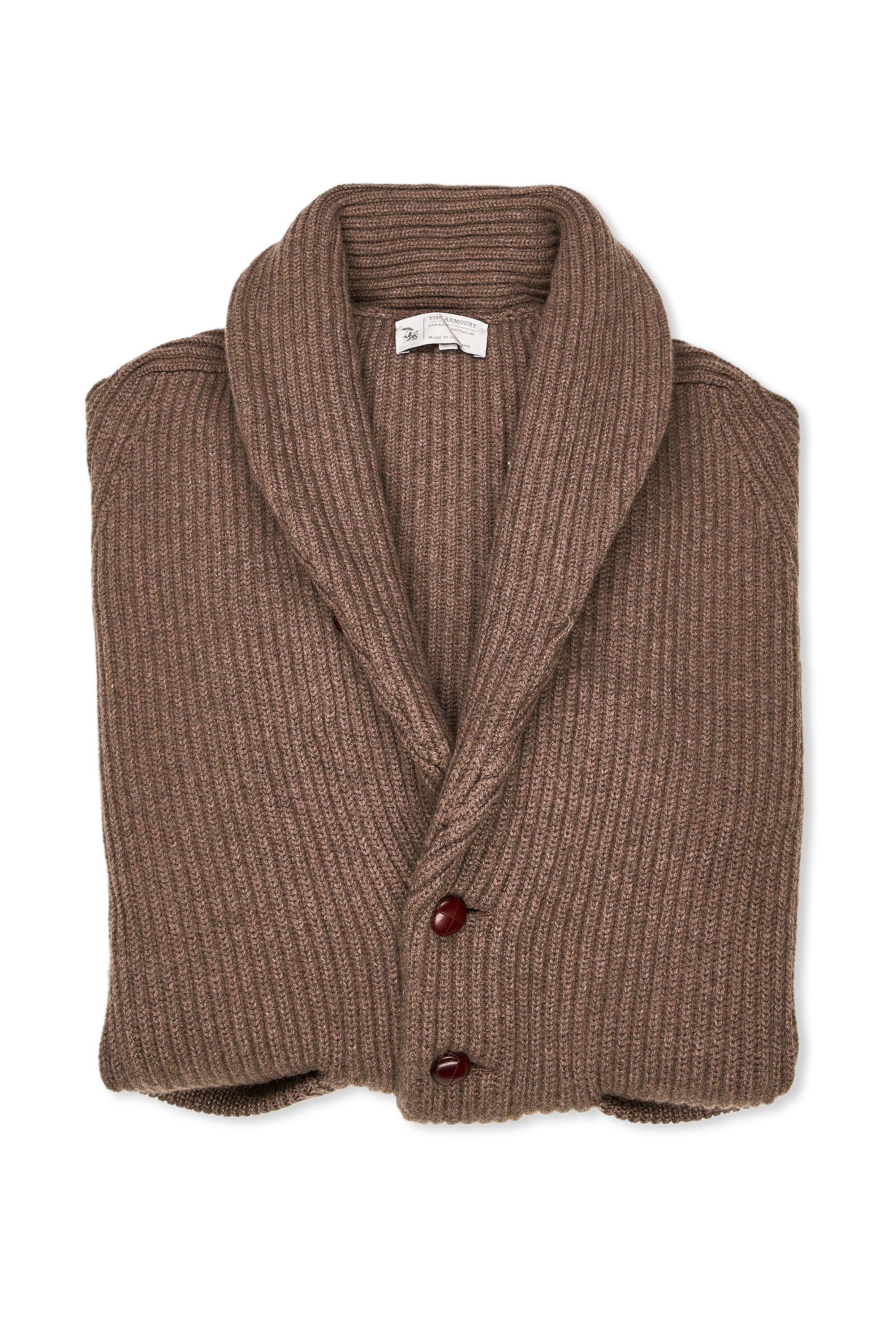 The Armoury Wildebeest 4-ply Cashmere Shawl Collar Cardigan