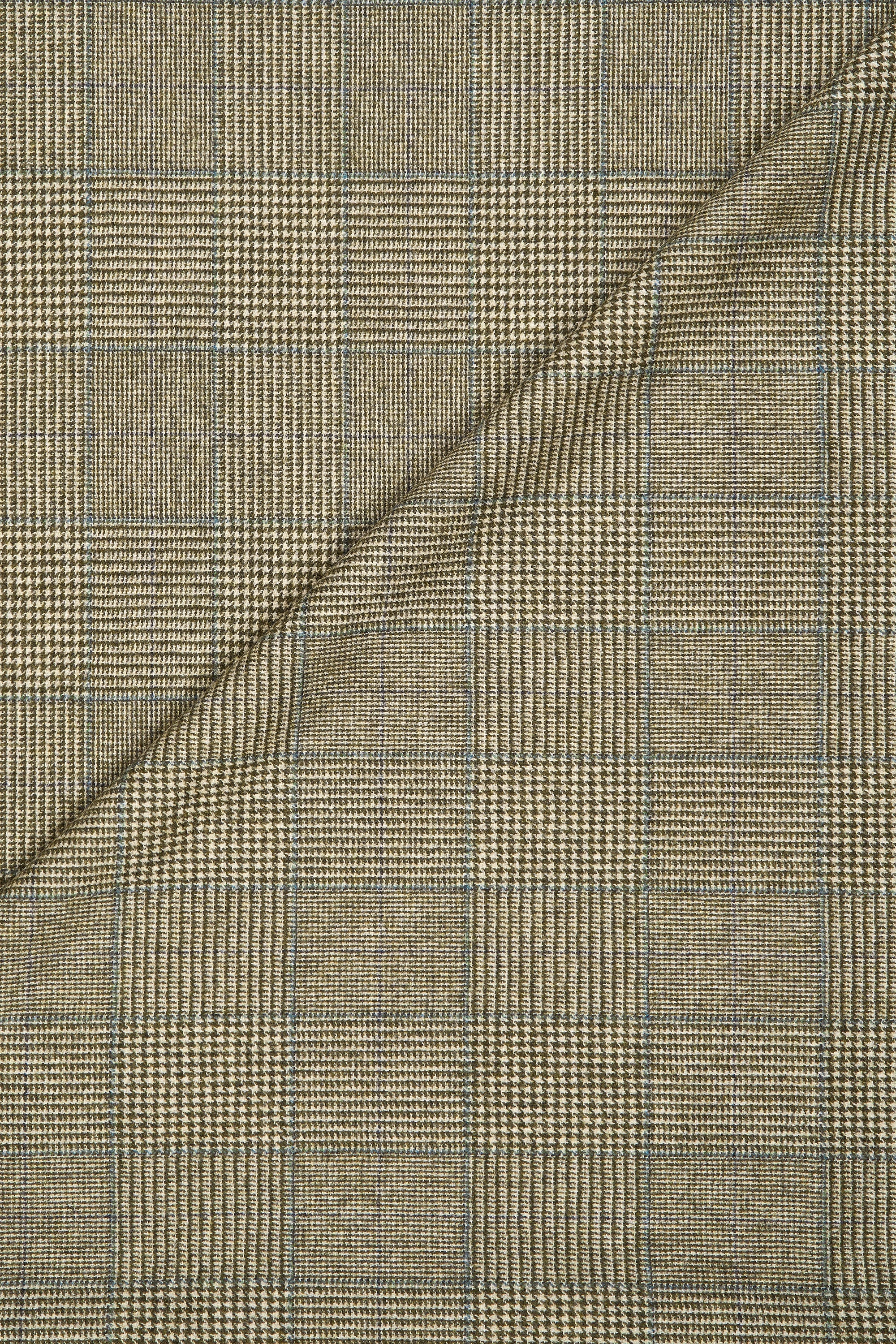 Fox Brothers Green Glen Plaid Lambswool/Cashmere Cloth - 2.5m
