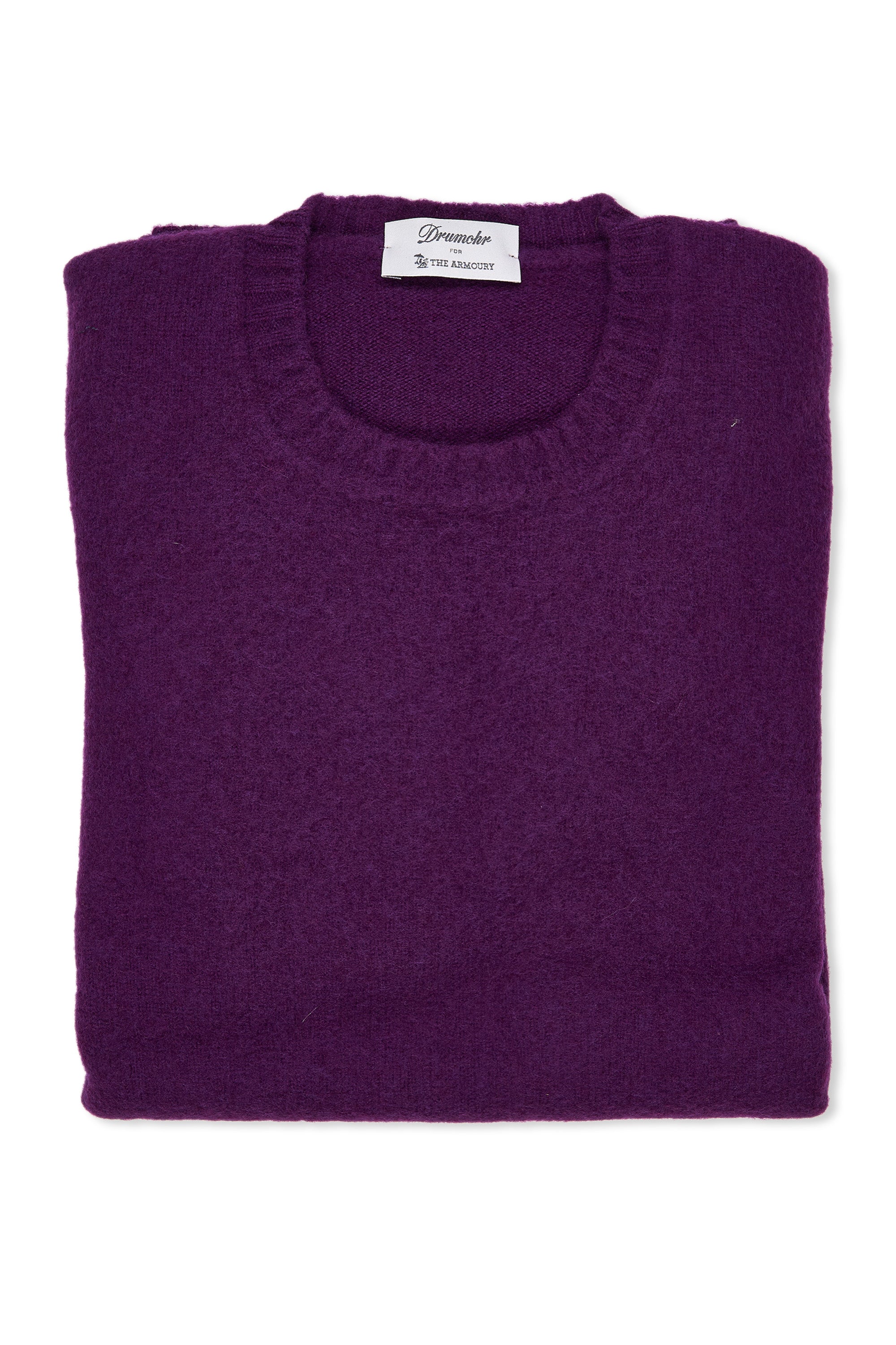 The Armoury by Drumohr Grape Soda Brushed Lambswool Crewneck Sweater