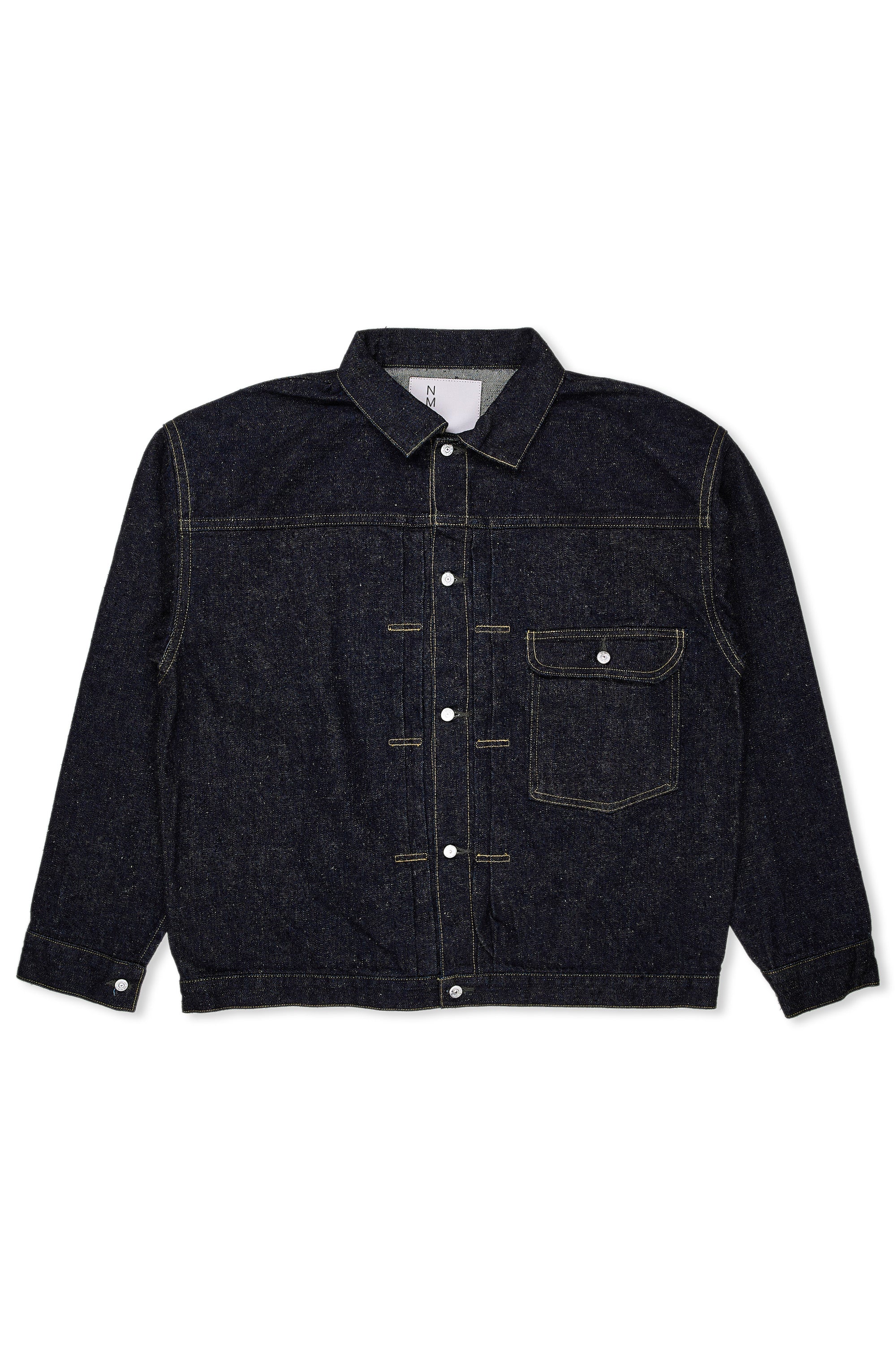 New Manual NM012 LV 36's Dark Indigo One Washed T-Back Jacket